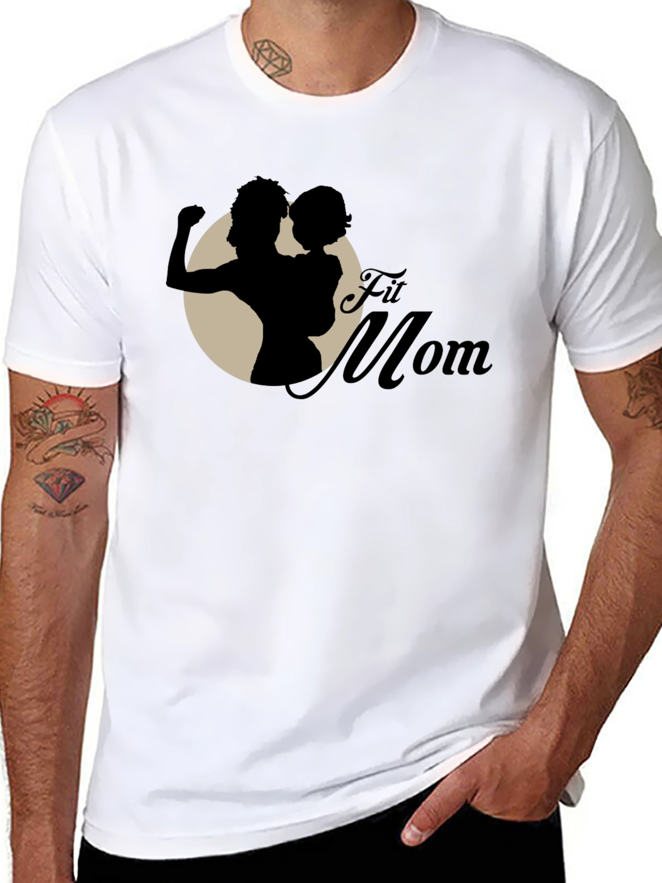 Fit Mom Graphic T-Shirt - Black