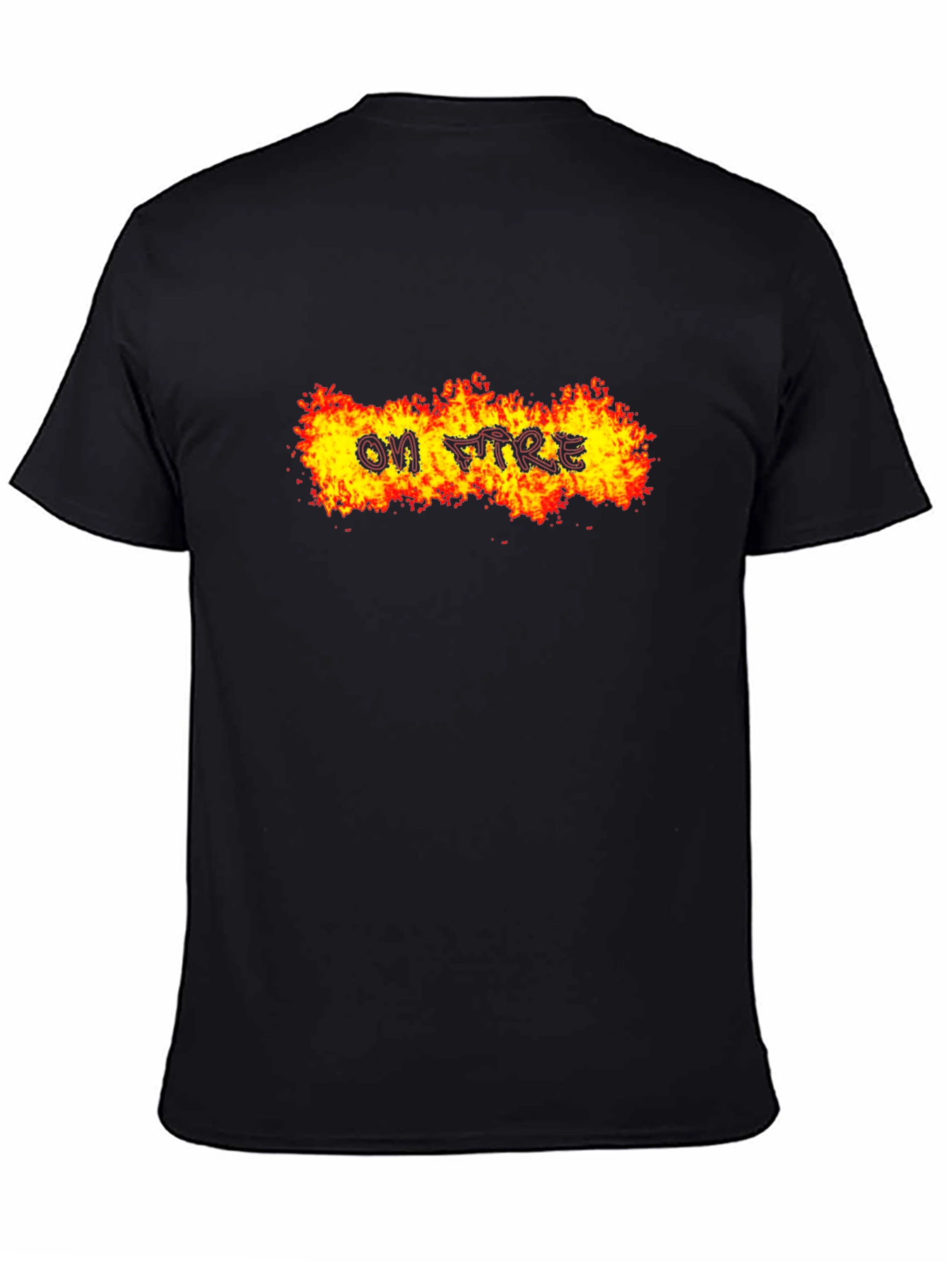 On Fire Graphic Tee - Bold Black T-Shirt