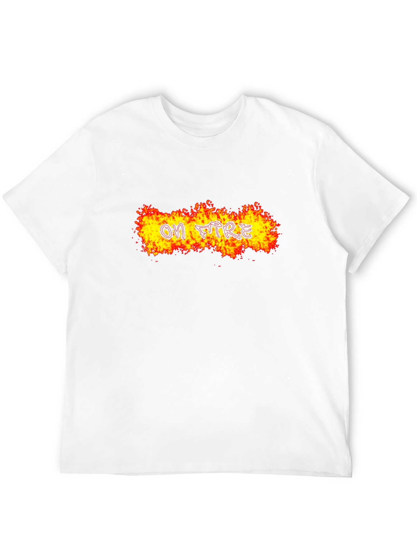 On Fire Graphic Tee - Bold Black T-Shirt