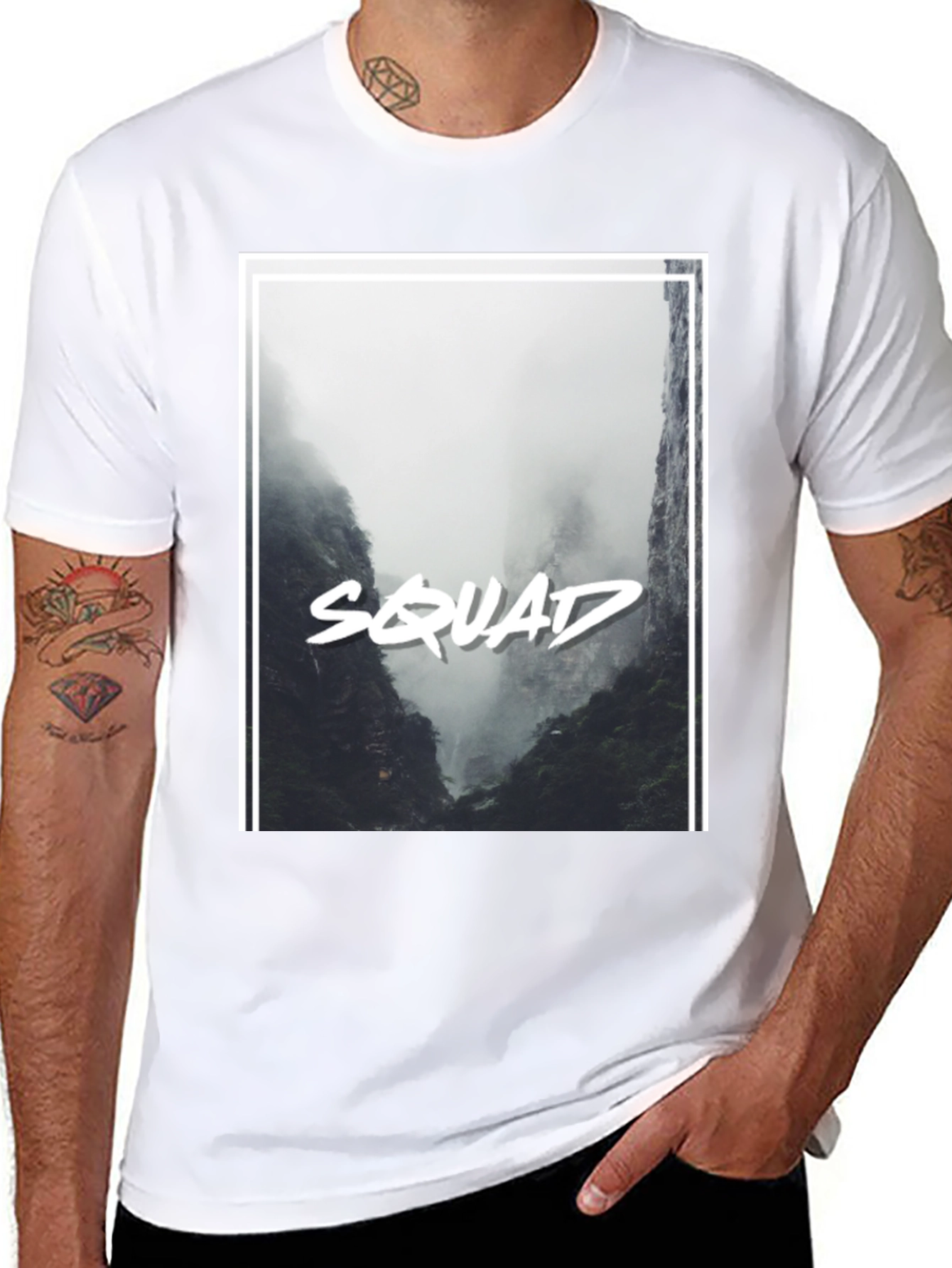 Squad Graphic Black T-Shirt - Mens Fashion