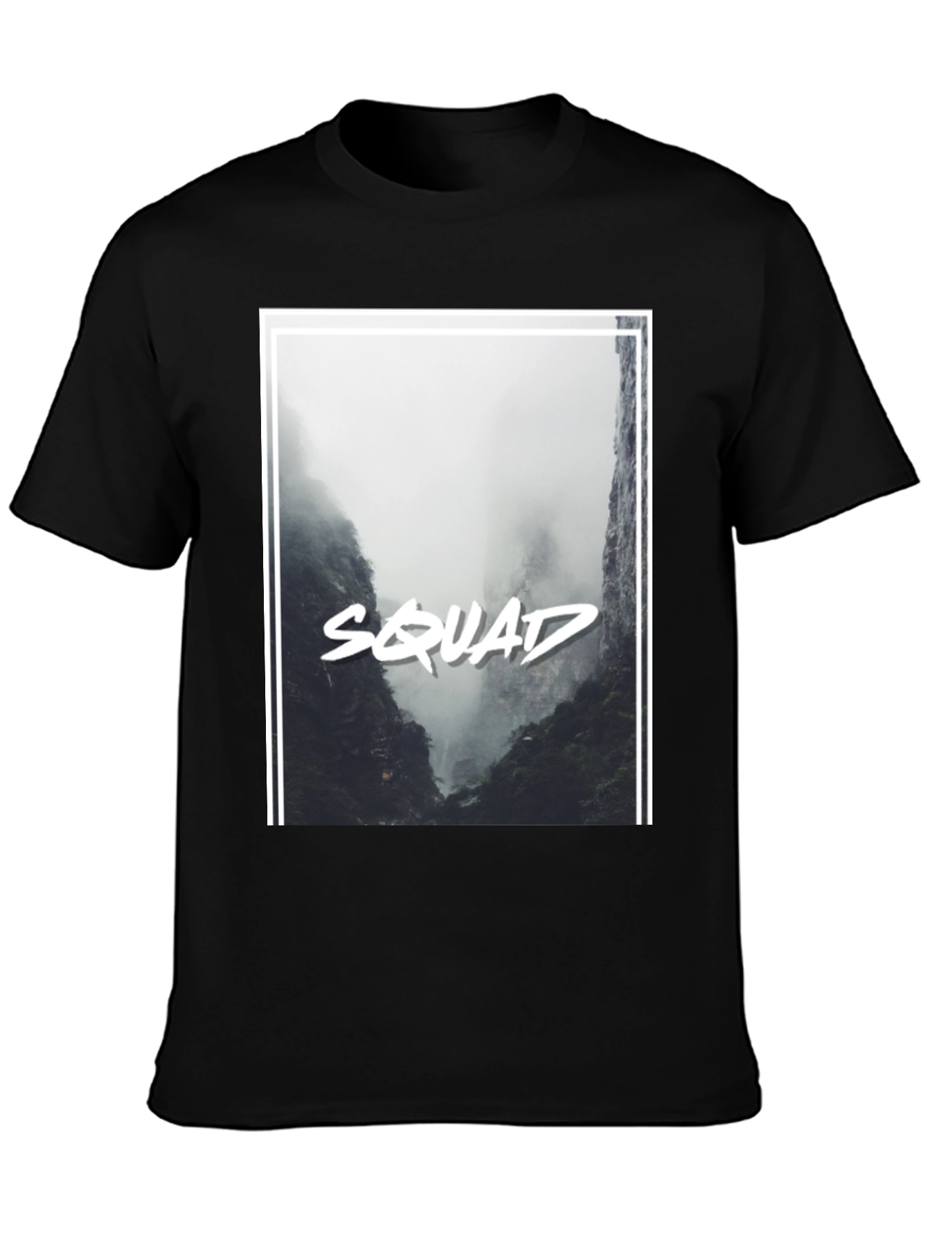 Squad Graphic Black T-Shirt - Mens Fashion
