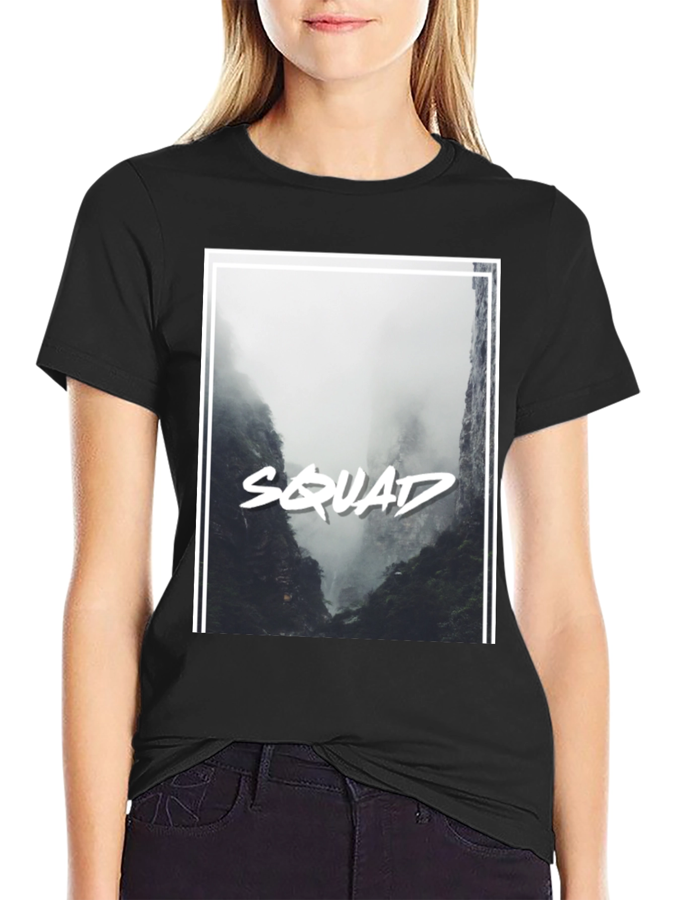 Squad Graphic Black T-Shirt - Mens Fashion