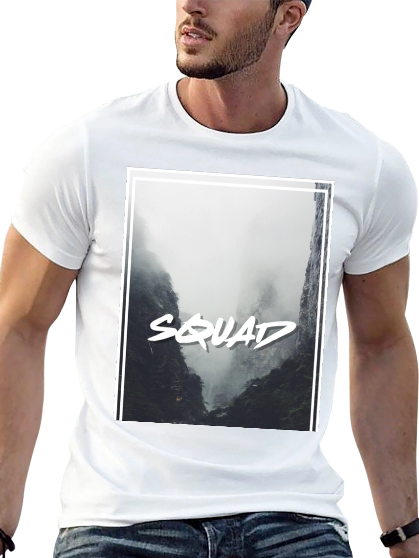 Squad Graphic Black T-Shirt - Mens Fashion