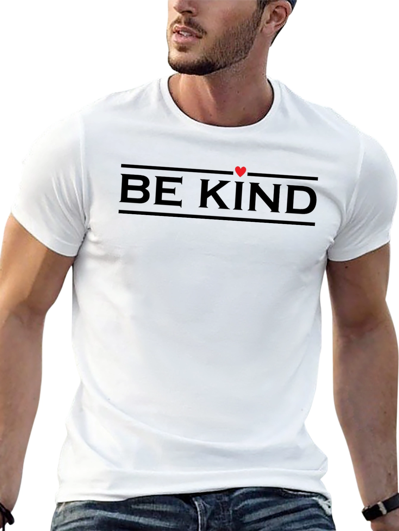 Be Kind Heart Graphic Tee - Black Casual Shirt