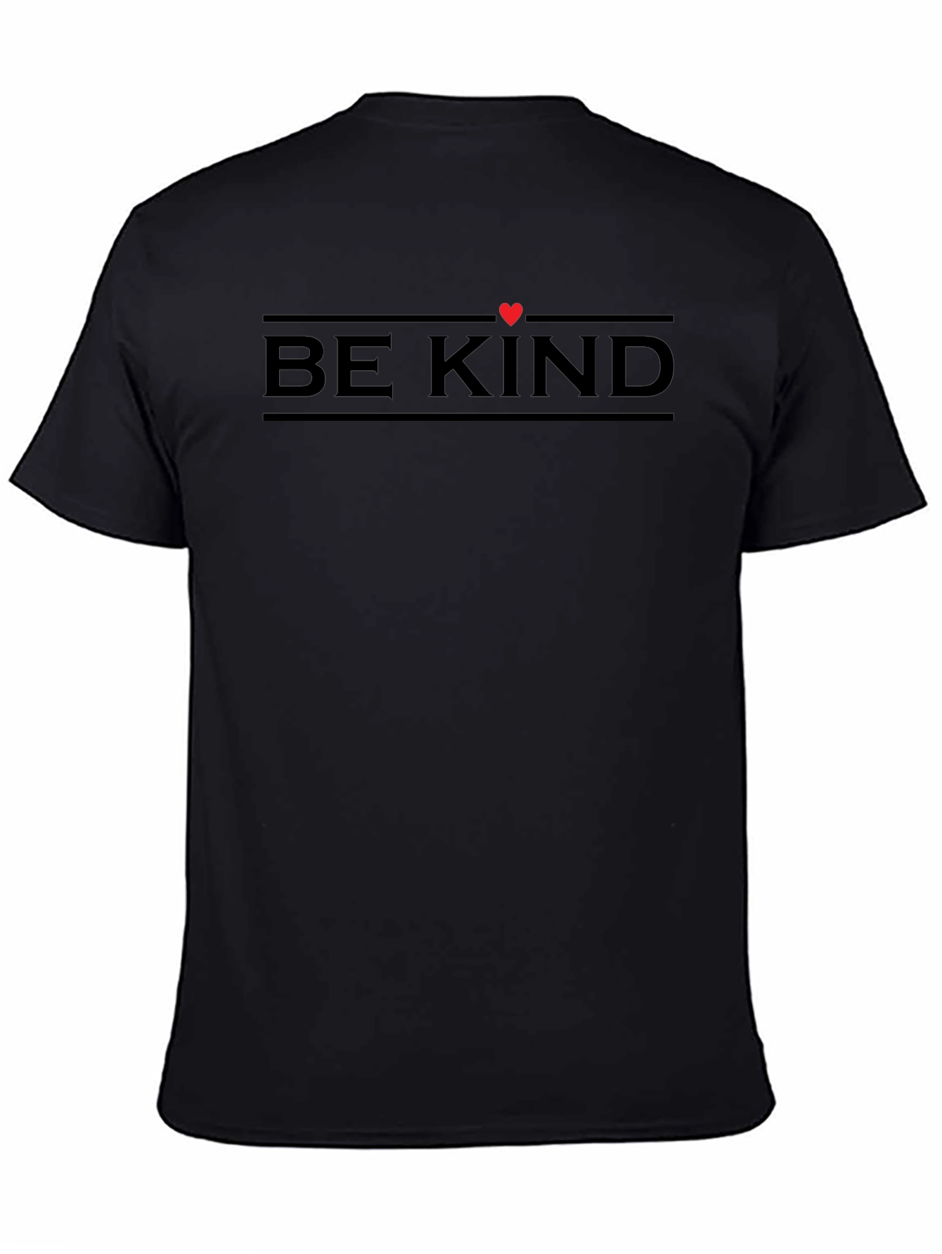 Be Kind Heart Graphic Tee - Black Casual Shirt