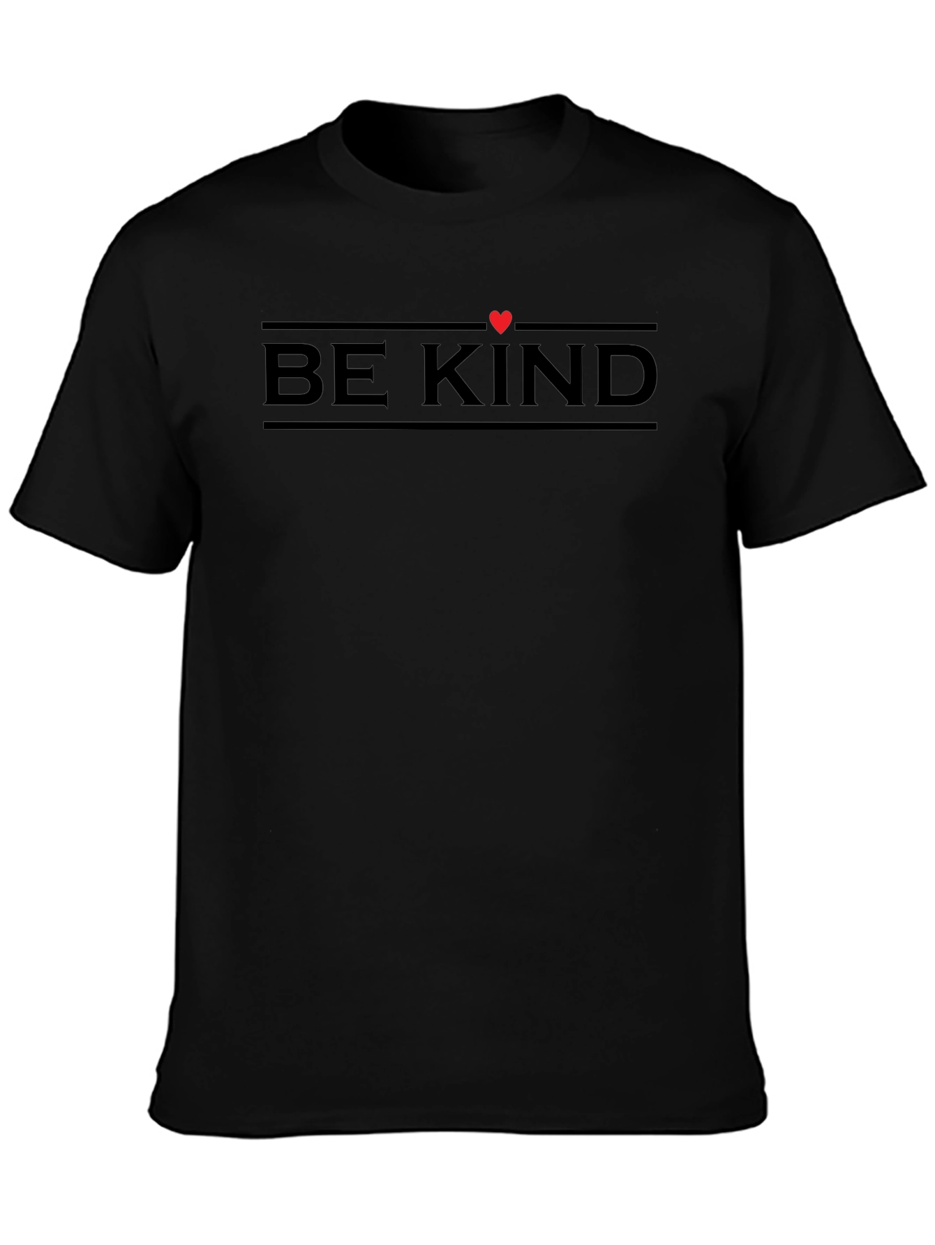 Be Kind Heart Graphic Tee - Black Casual Shirt