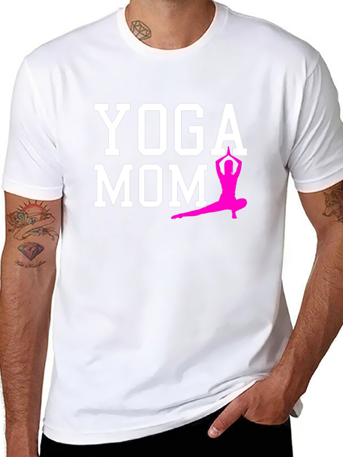 Yoga Mom T-Shirt - Black Cotton Blend