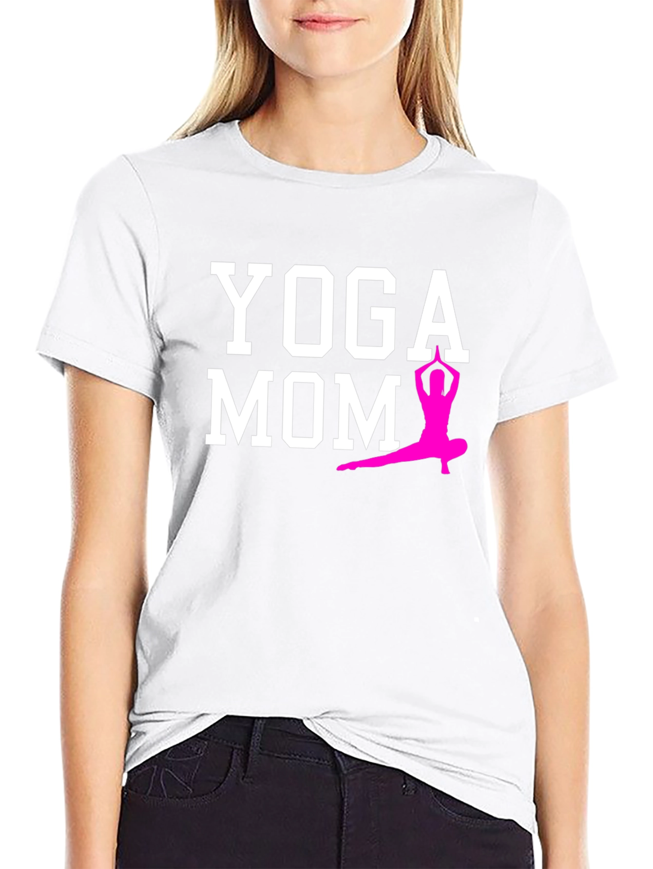 Yoga Mom T-Shirt - Black Cotton Blend