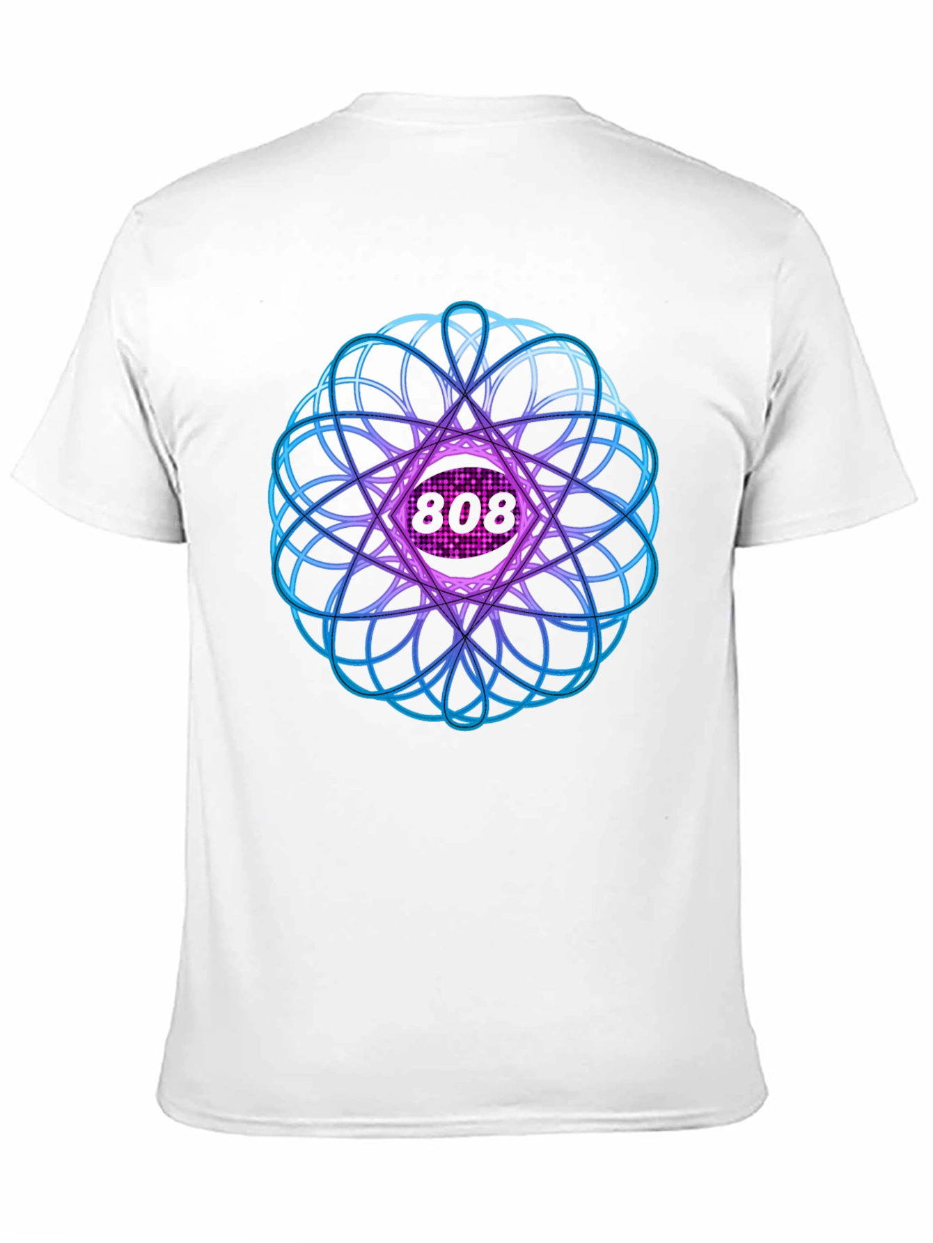 Abstract Geometric 808 Black T-Shirt