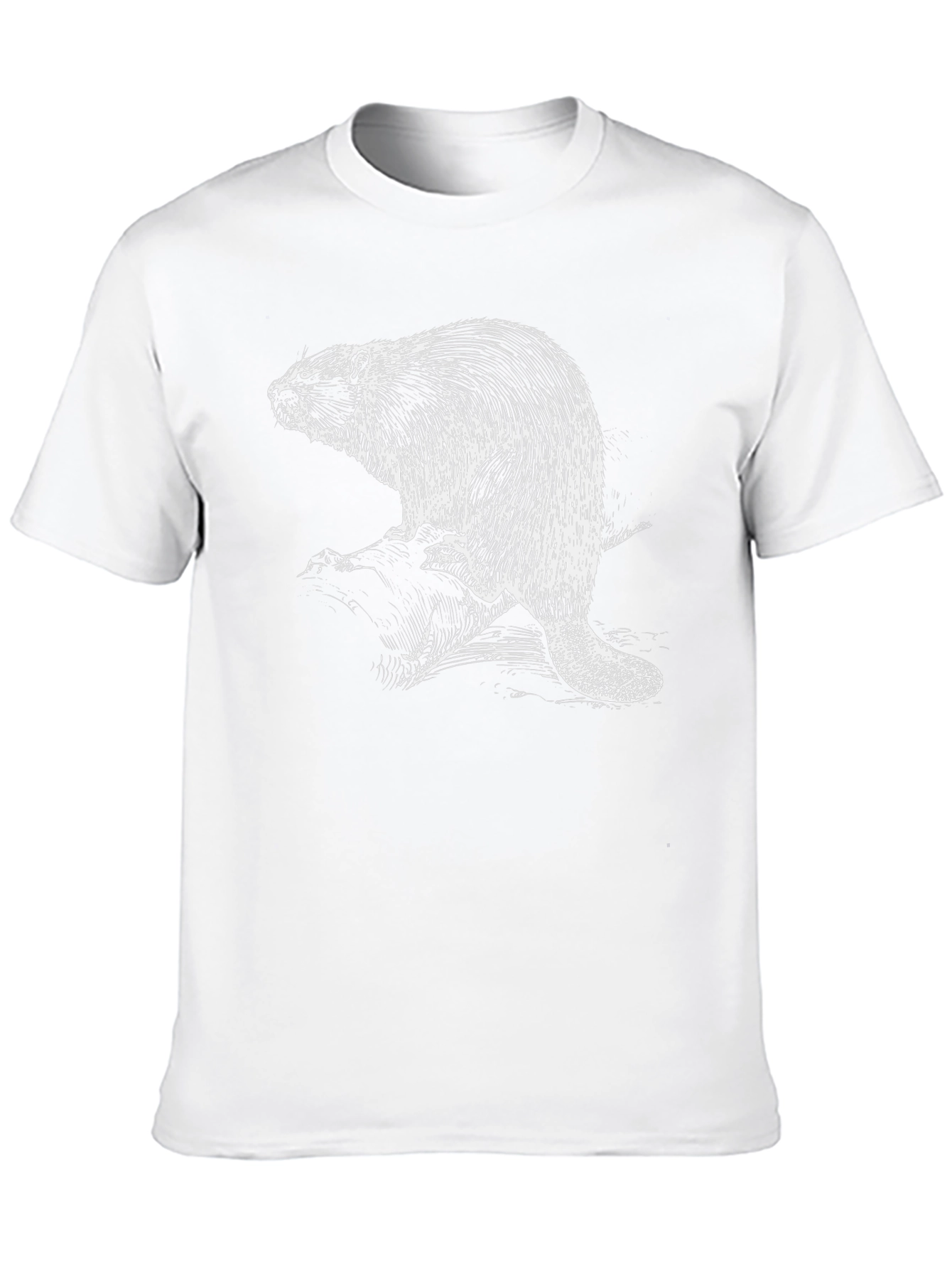 Beaver Graphic T-Shirt - Black Cotton Tee