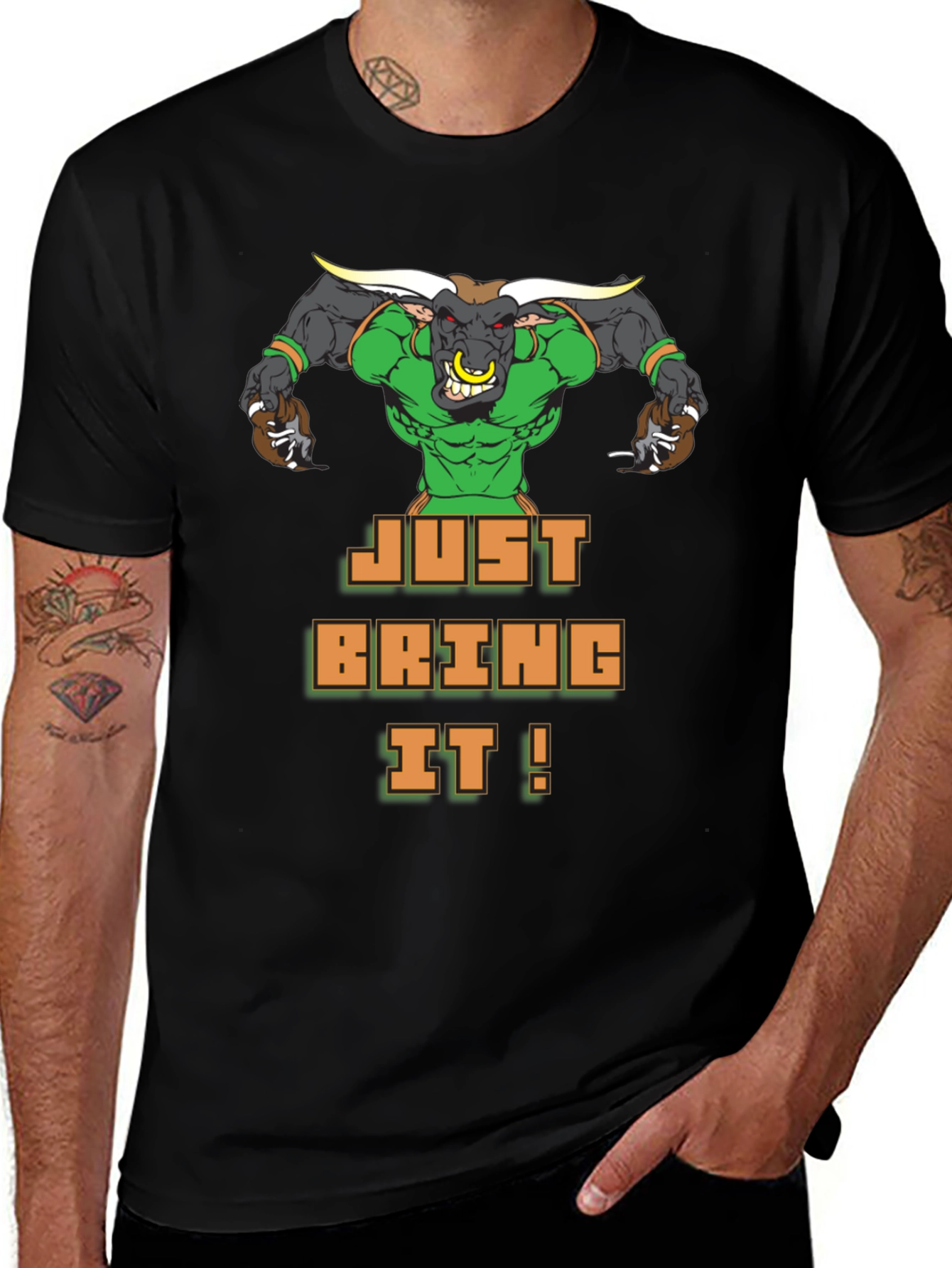 Just Bring It! Graphic Tee - Bold Bull Design