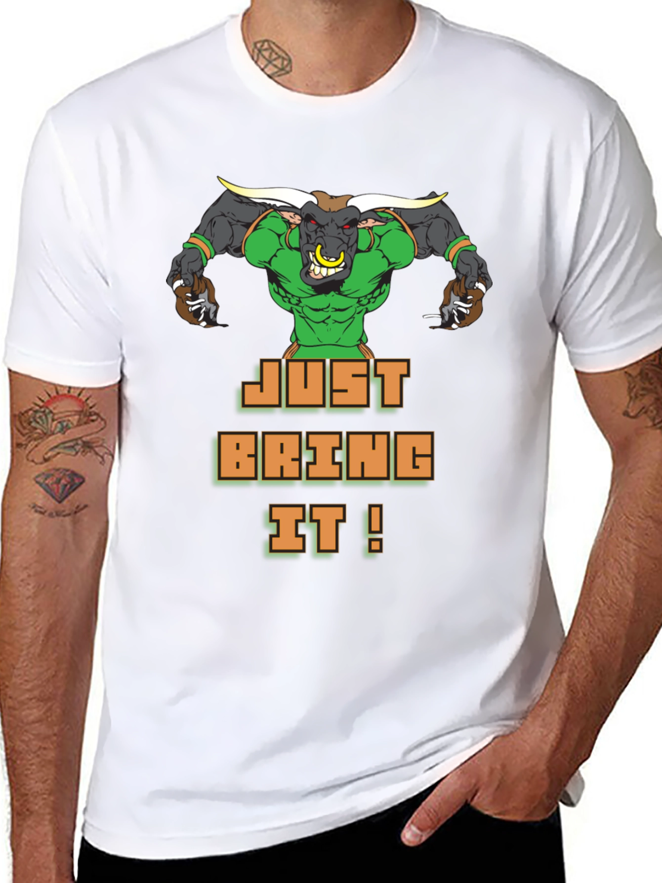 Just Bring It! Graphic Tee - Bold Bull Design