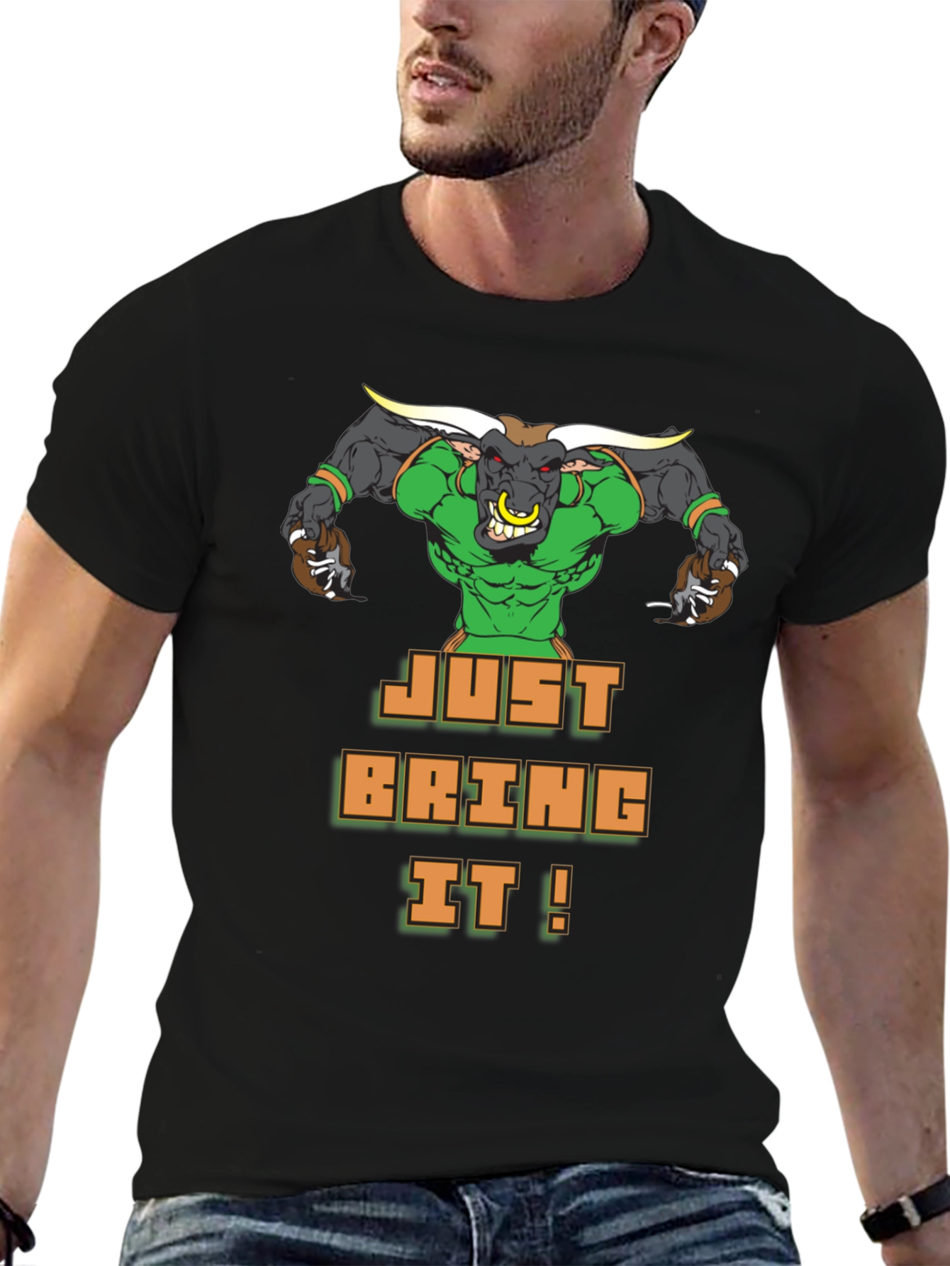 Just Bring It! Graphic Tee - Bold Bull Design