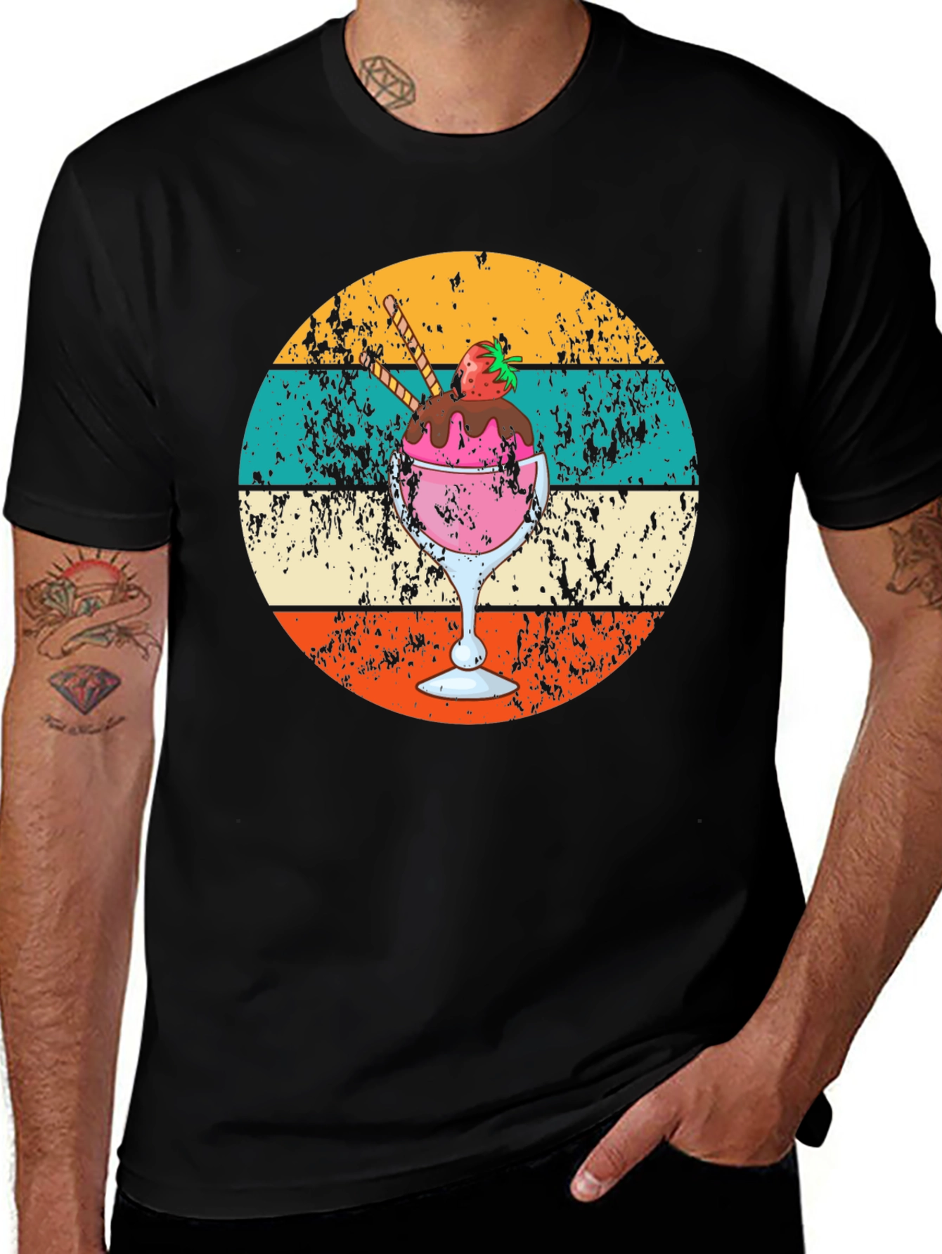 Retro Ice Cream Graphic Tee - Unique Summer Style
