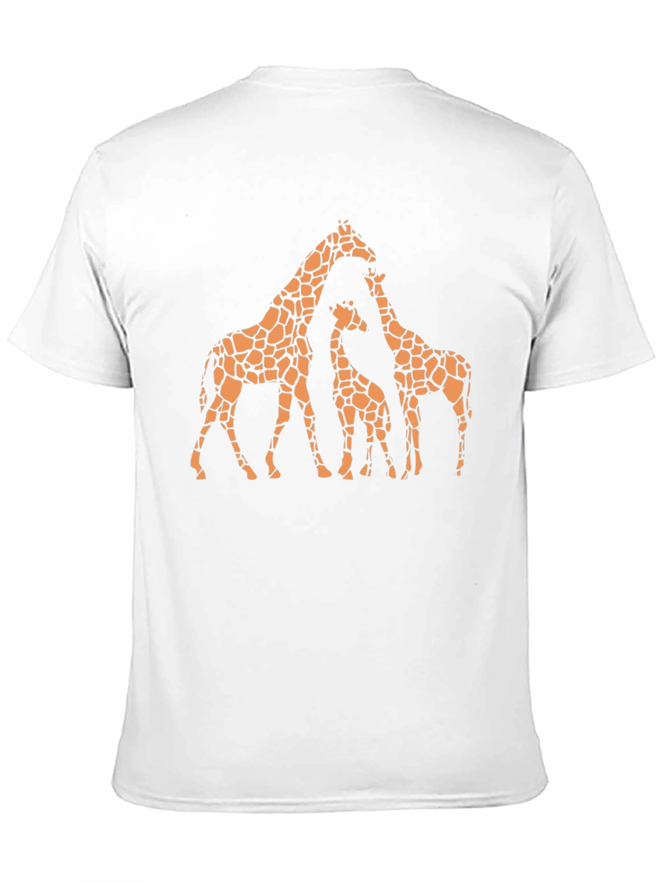 Giraffe Family Graphic Tee - Black Cotton