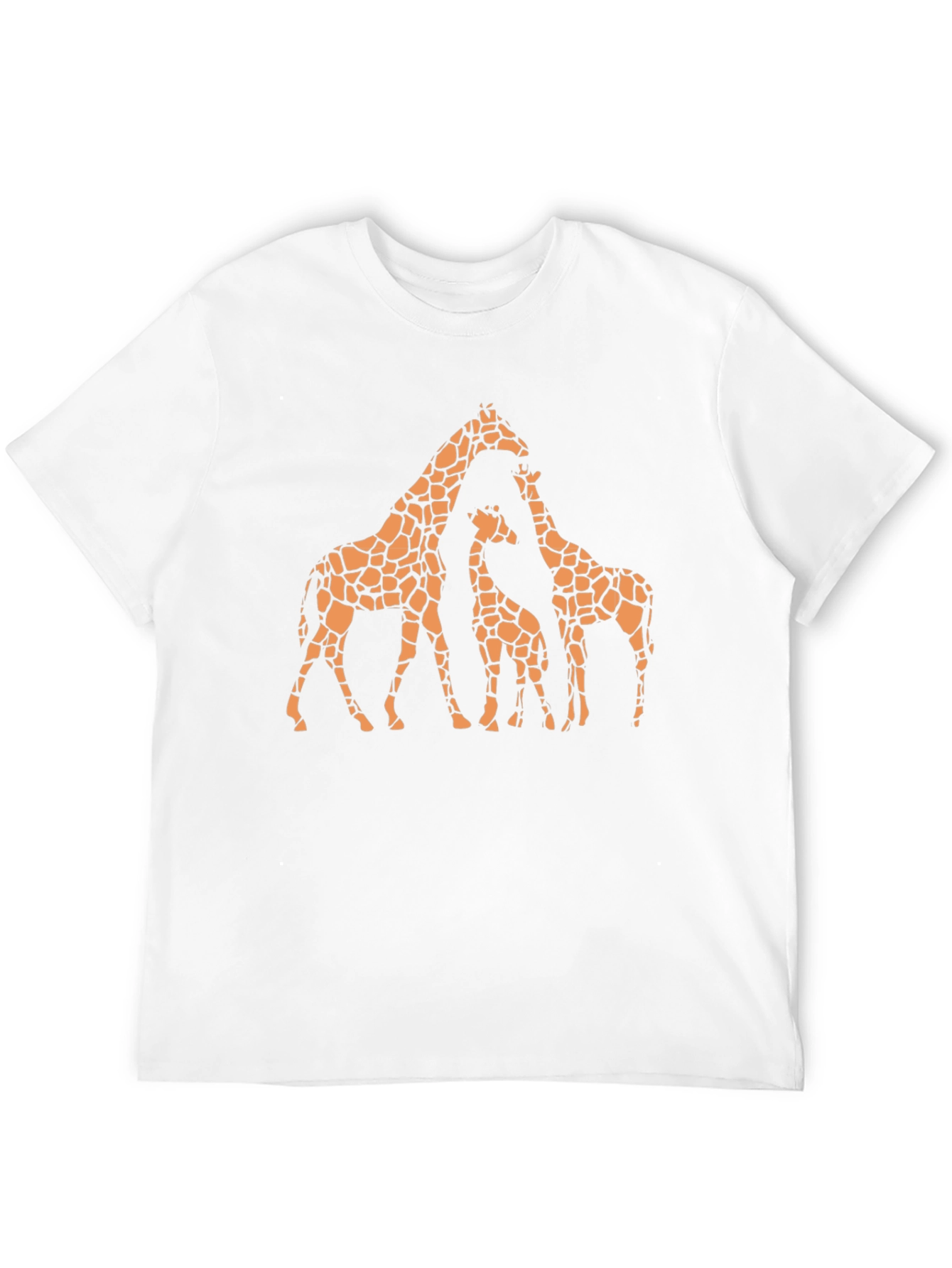 Giraffe Family Graphic Tee - Black Cotton