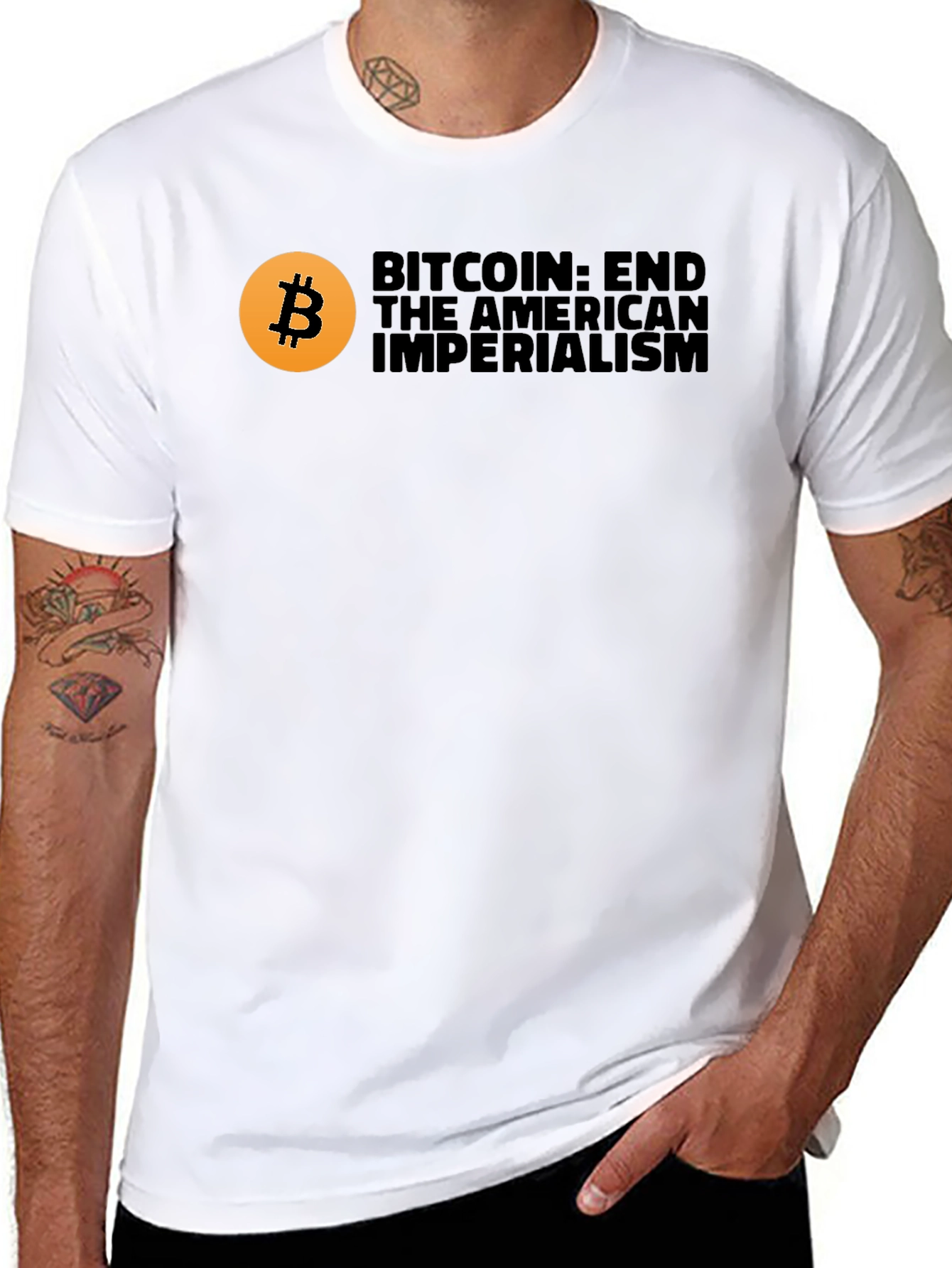 Bitcoin End American Imperialism Graphic T-Shirt