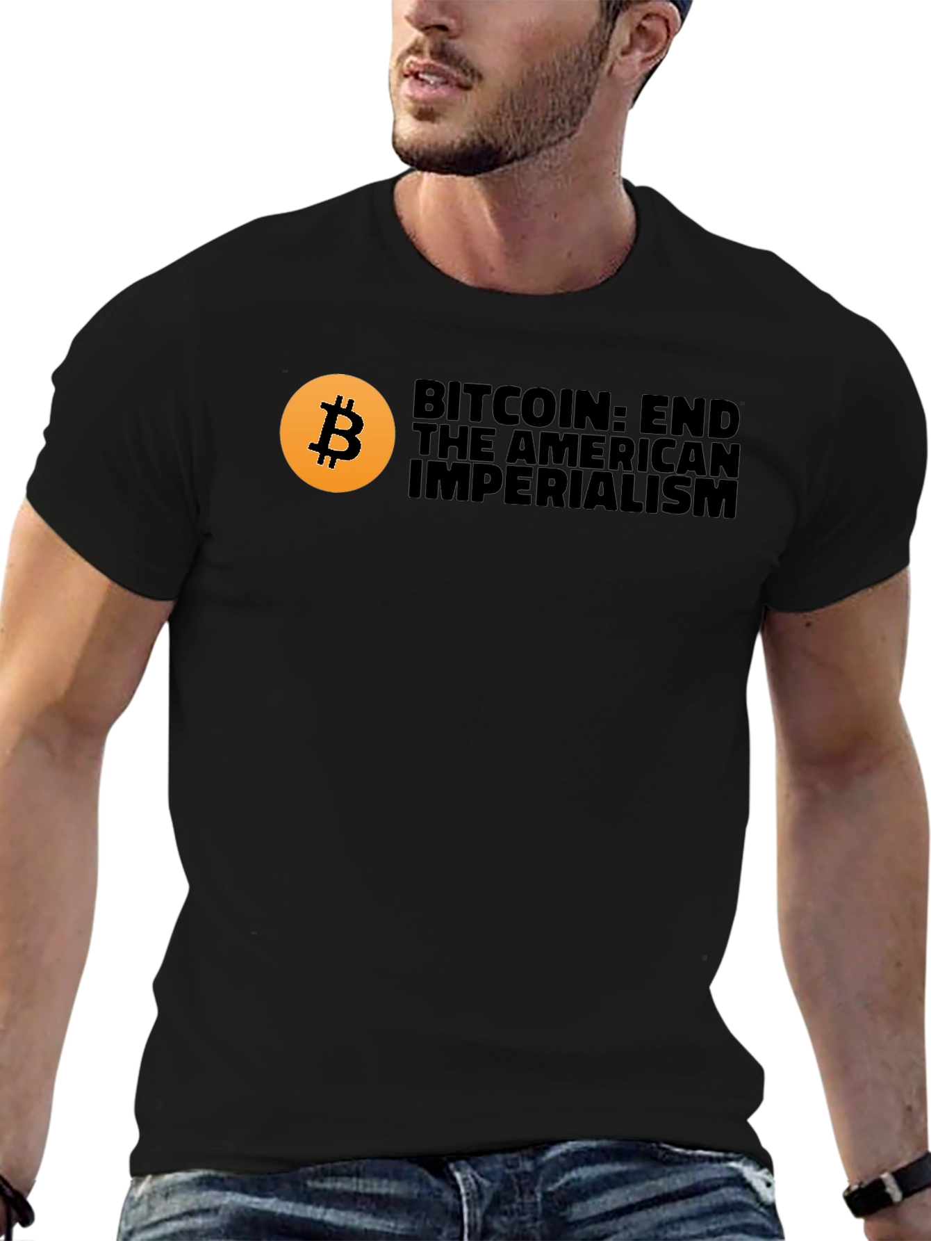 Bitcoin End American Imperialism Graphic T-Shirt