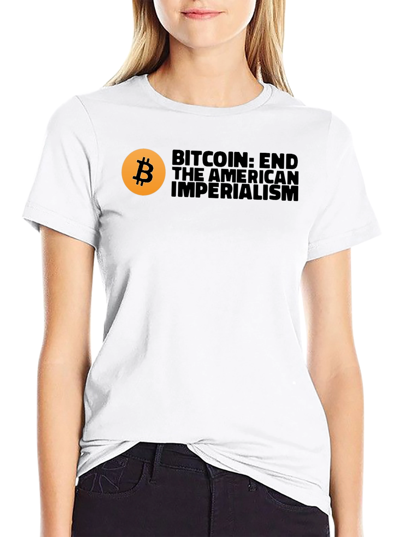 Bitcoin End American Imperialism Graphic T-Shirt