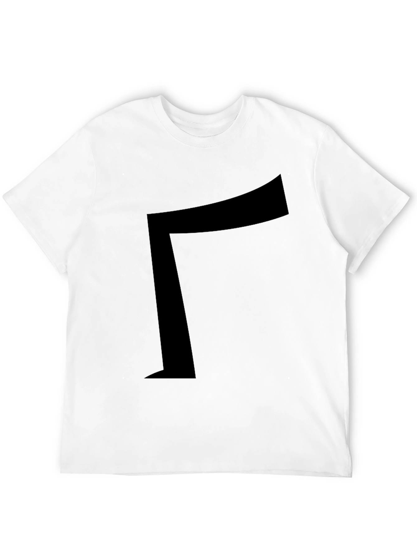 Black T-Shirt with Geometric Design
