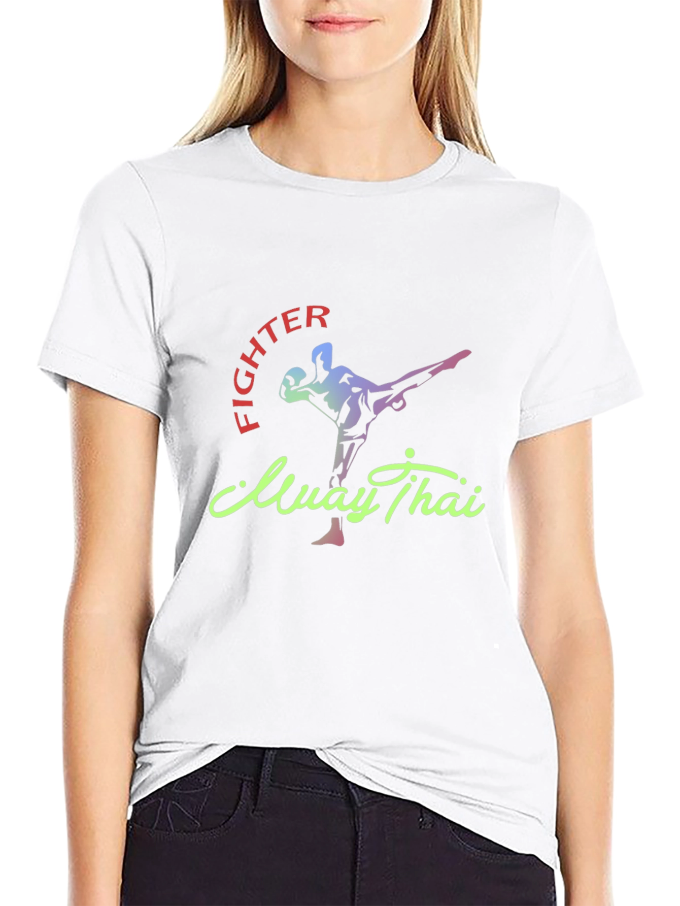 Muay Thai Fighter Graphic Tee - Martial Arts T-Shirt