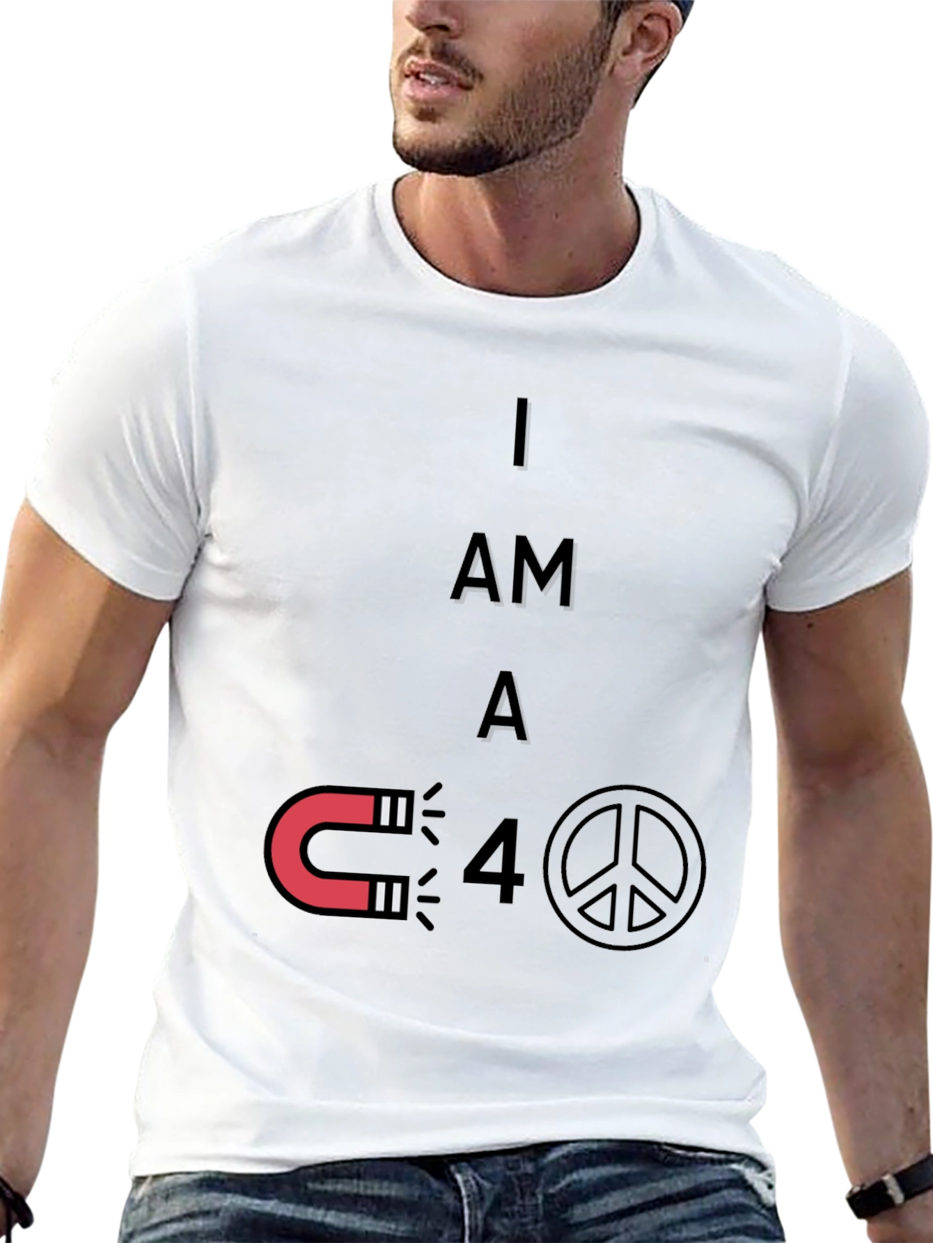 Magnet Peace Funny Graphic T-Shirt