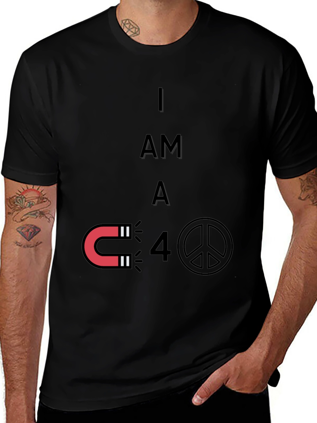Magnet Peace Funny Graphic T-Shirt