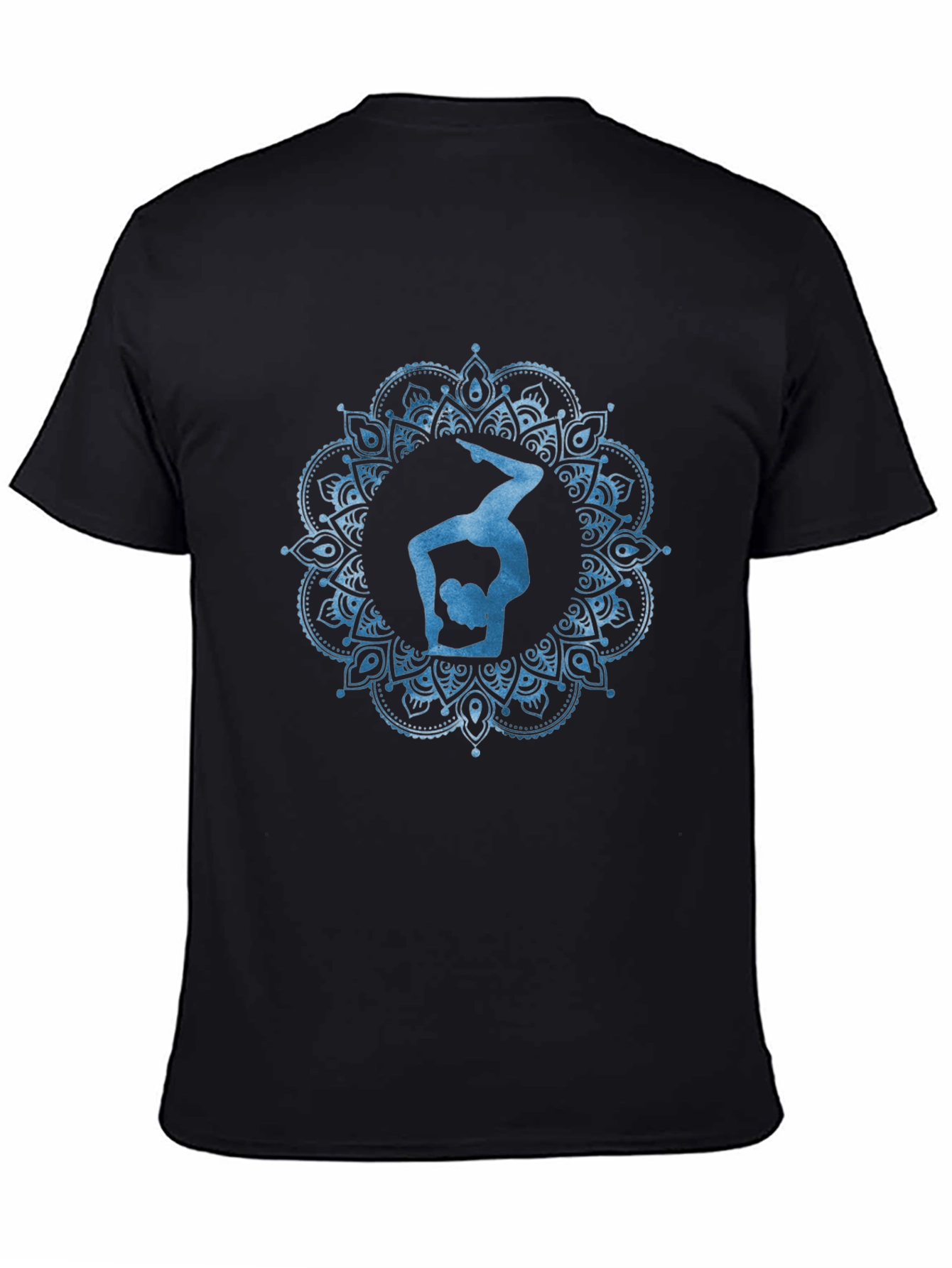 Yoga Mandala T-Shirt - Mens Black Graphic Tee