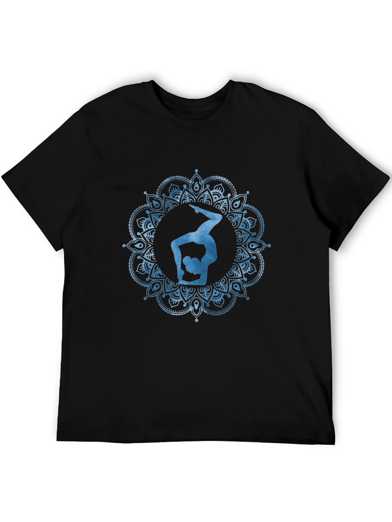 Yoga Mandala T-Shirt - Mens Black Graphic Tee