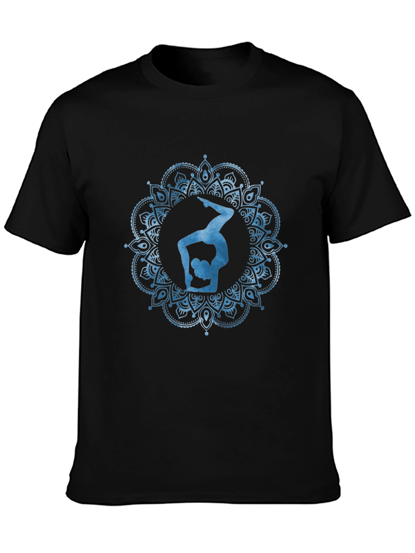 Yoga Mandala T-Shirt - Mens Black Graphic Tee