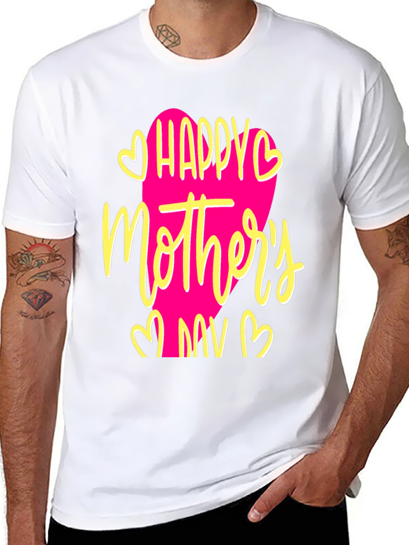 Happy Mothers Day Graphic T-Shirt - Black