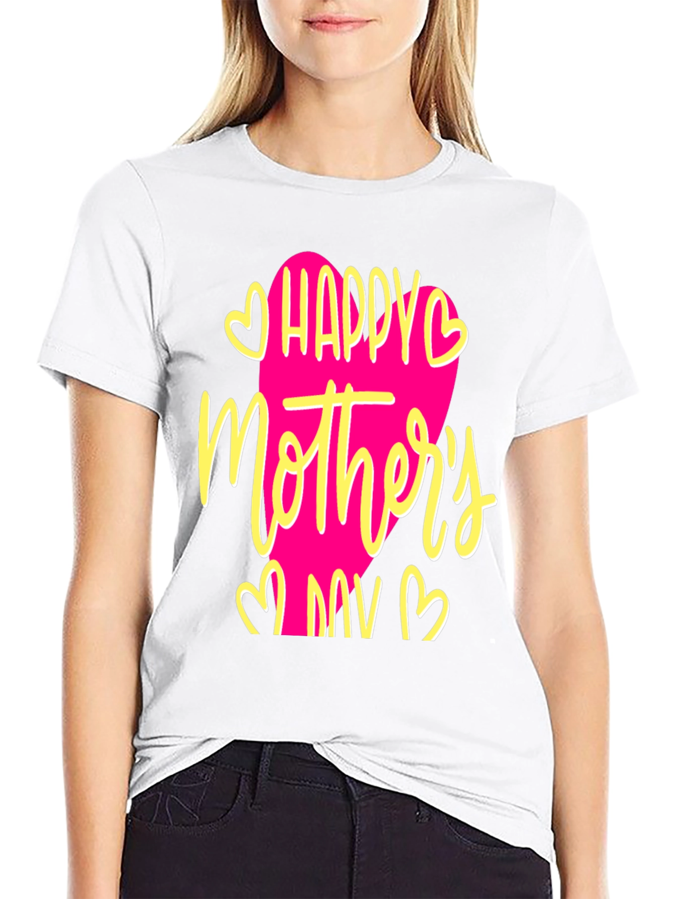 Happy Mothers Day Graphic T-Shirt - Black