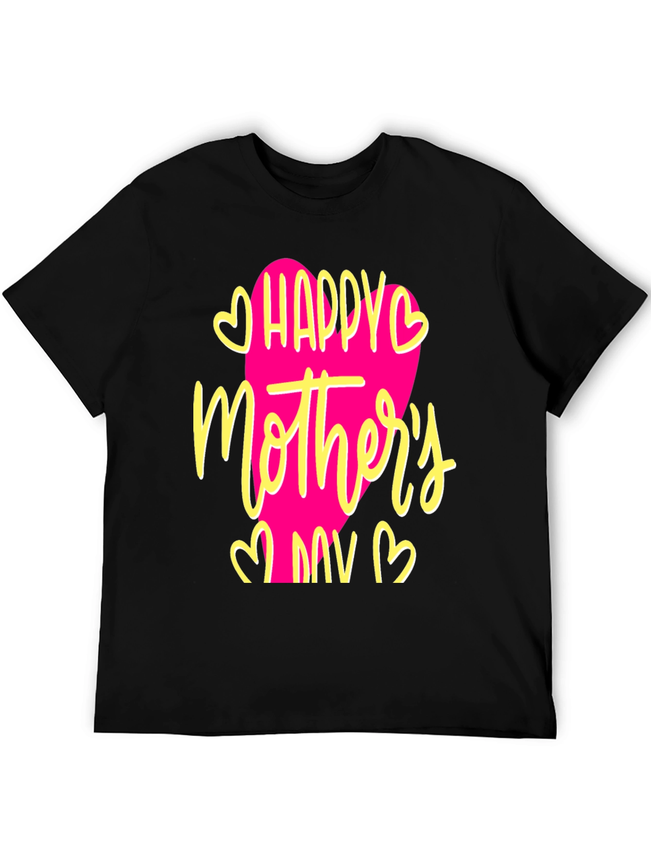 Happy Mothers Day Graphic T-Shirt - Black