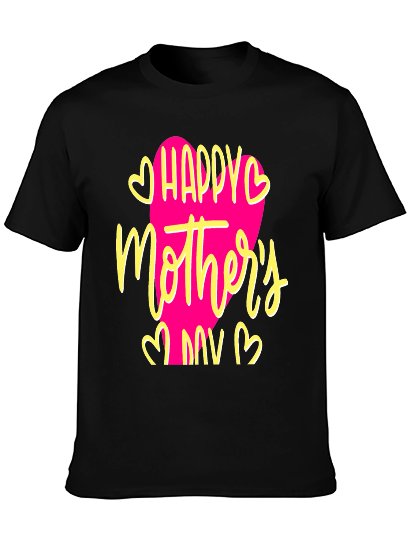 Happy Mothers Day Graphic T-Shirt - Black