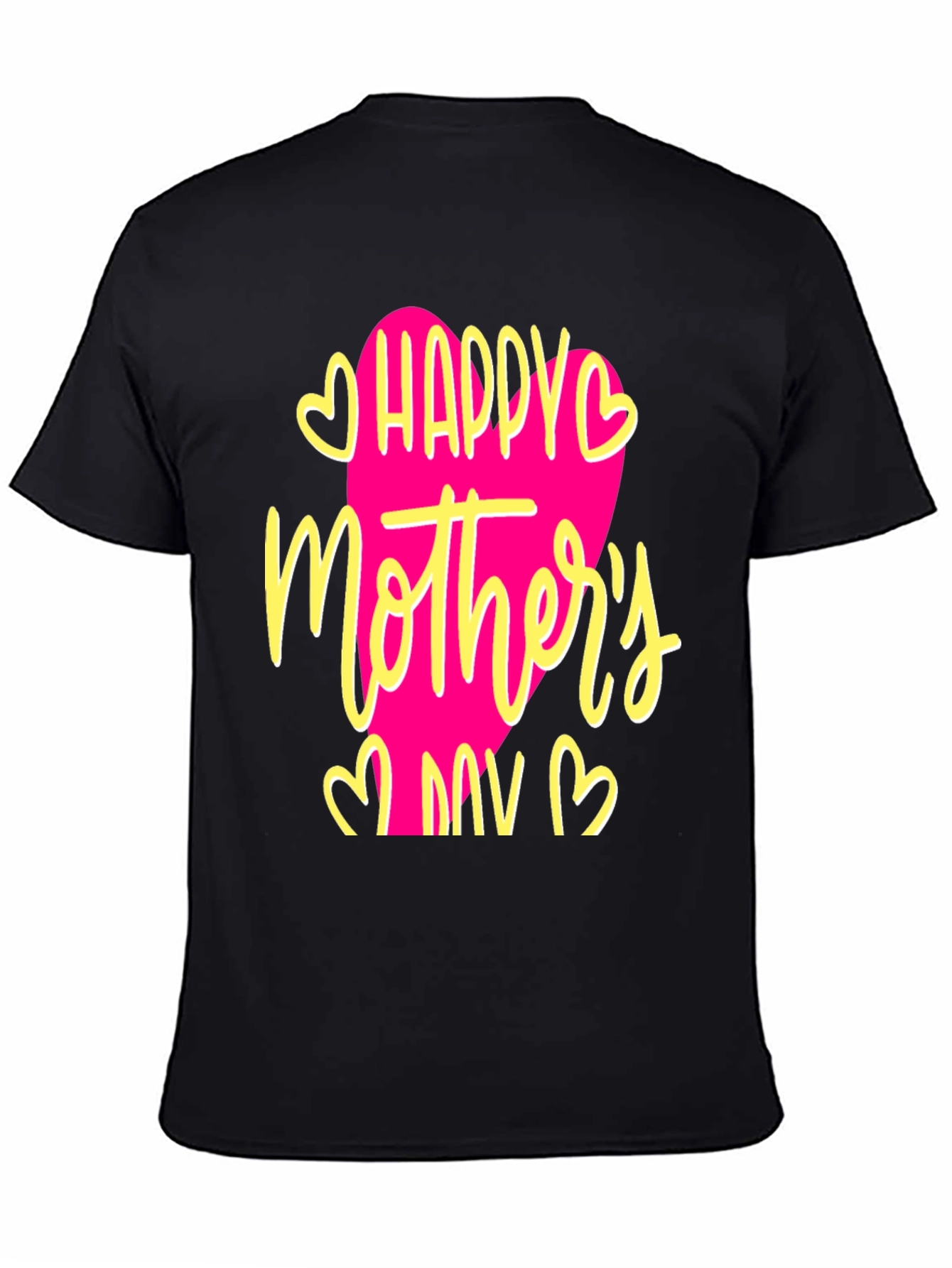 Happy Mothers Day Graphic T-Shirt - Black