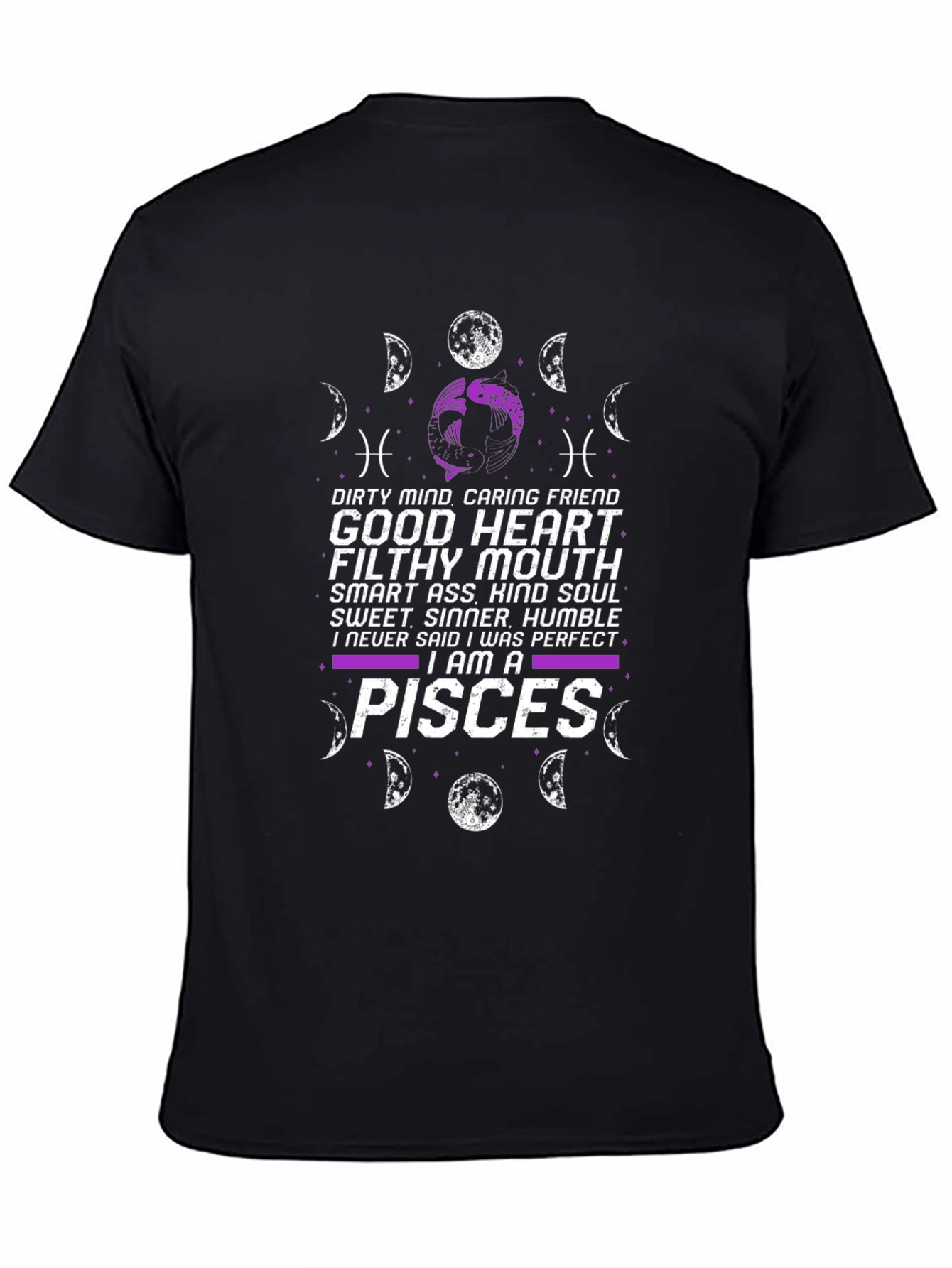 Pisces Zodiac T-Shirt: Good Heart Filthy Mouth