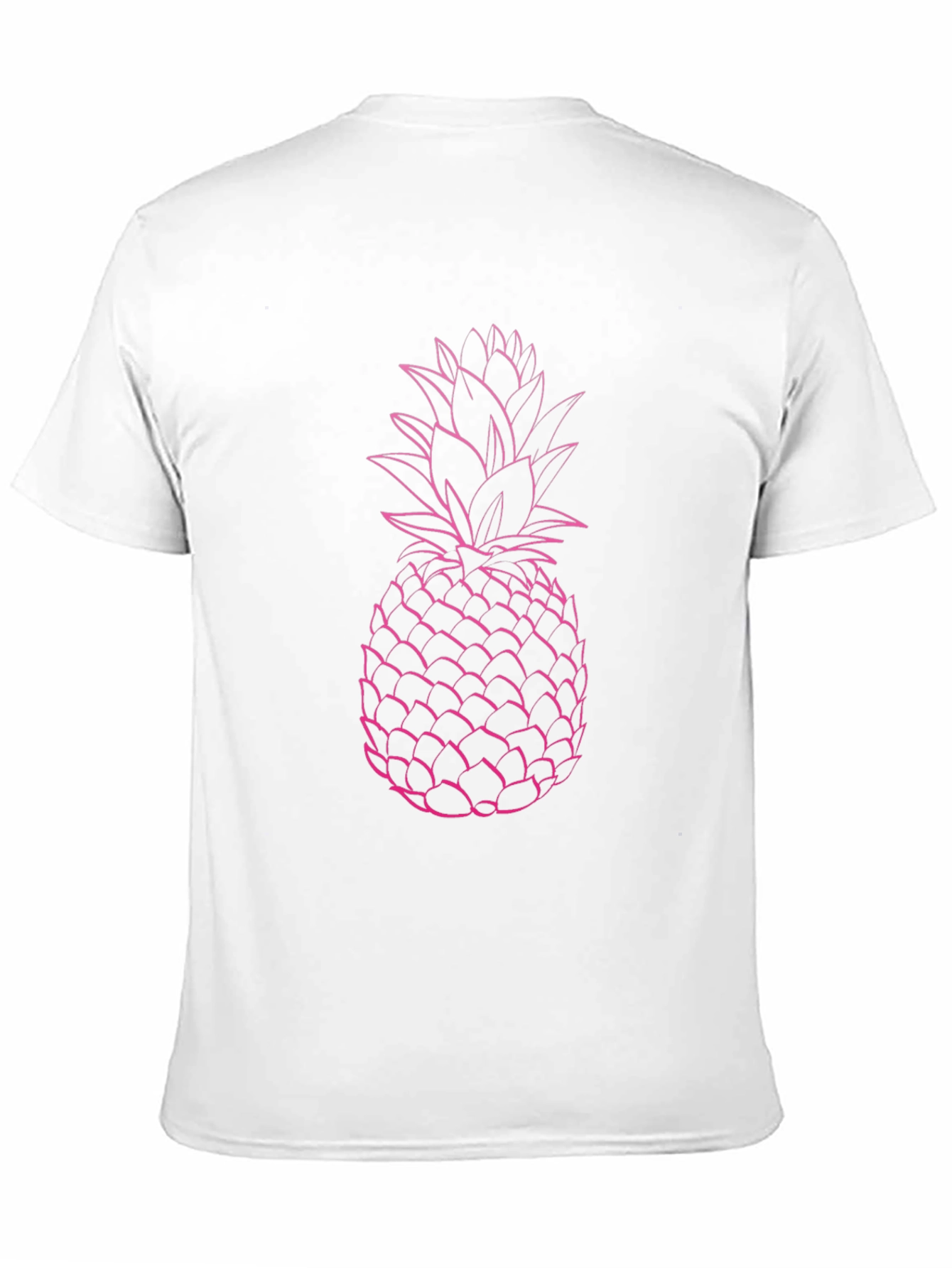 Pink Pineapple Graphic Black T-Shirt