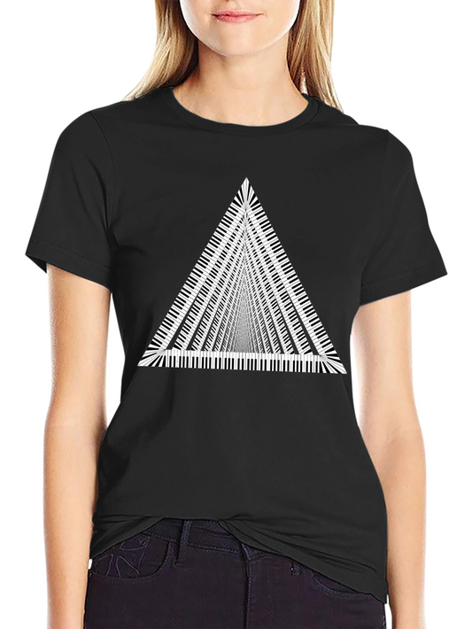 Keyboard Triangle Graphic Tee - Black Cotton