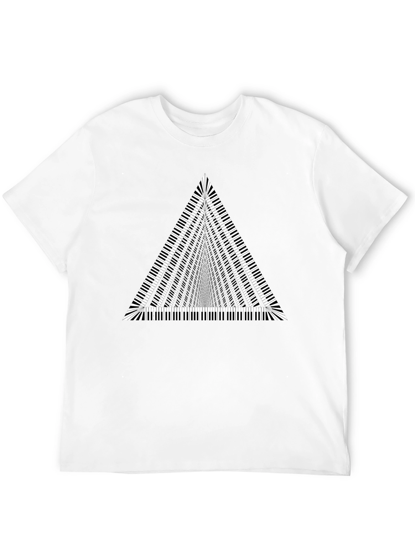 Keyboard Triangle Graphic Tee - Black Cotton