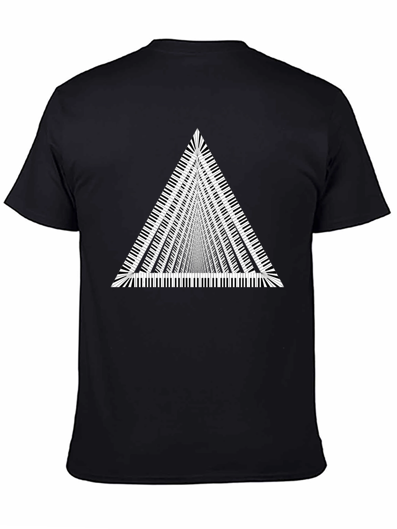 Keyboard Triangle Graphic Tee - Black Cotton