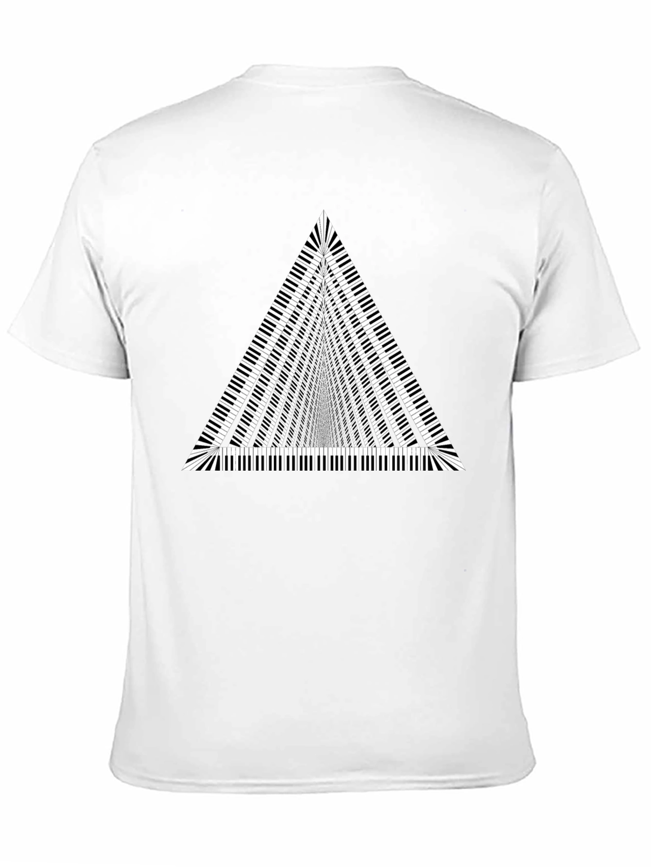 Keyboard Triangle Graphic Tee - Black Cotton