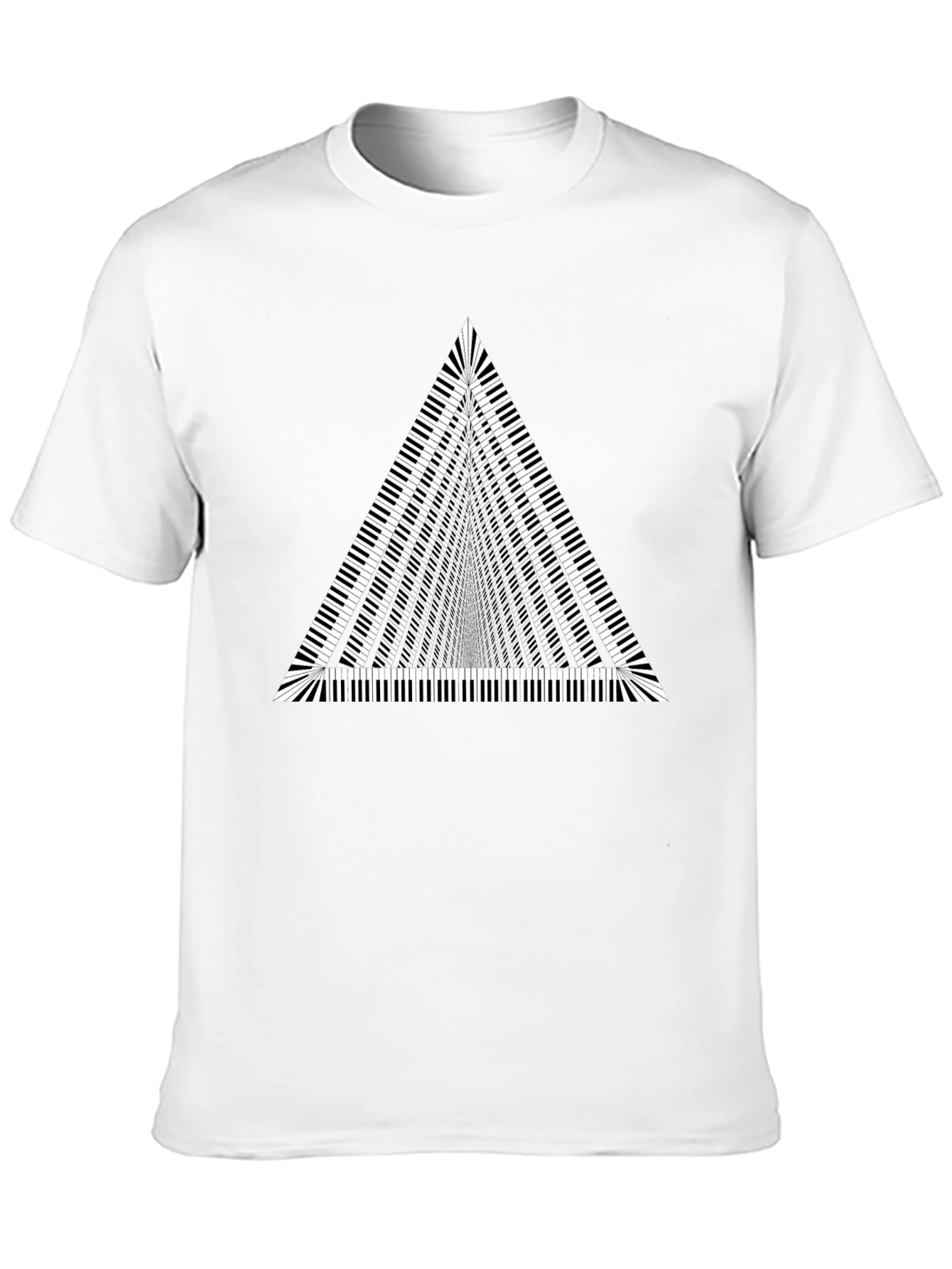 Keyboard Triangle Graphic Tee - Black Cotton