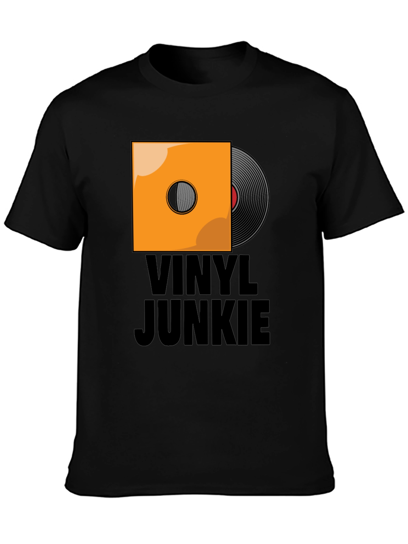 Vinyl Junkie Graphic T-Shirt - Music Lover Tee