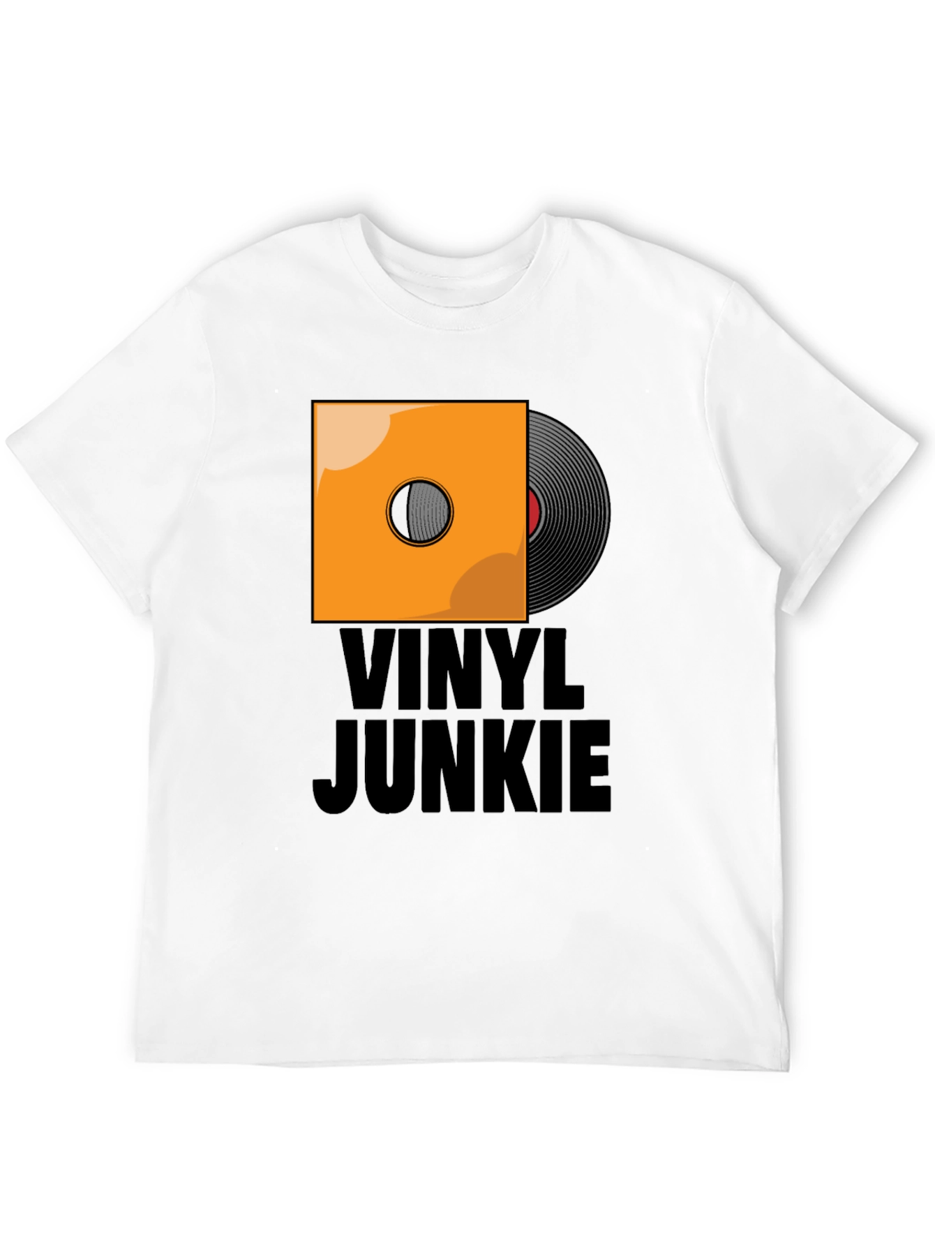 Vinyl Junkie Graphic T-Shirt - Music Lover Tee