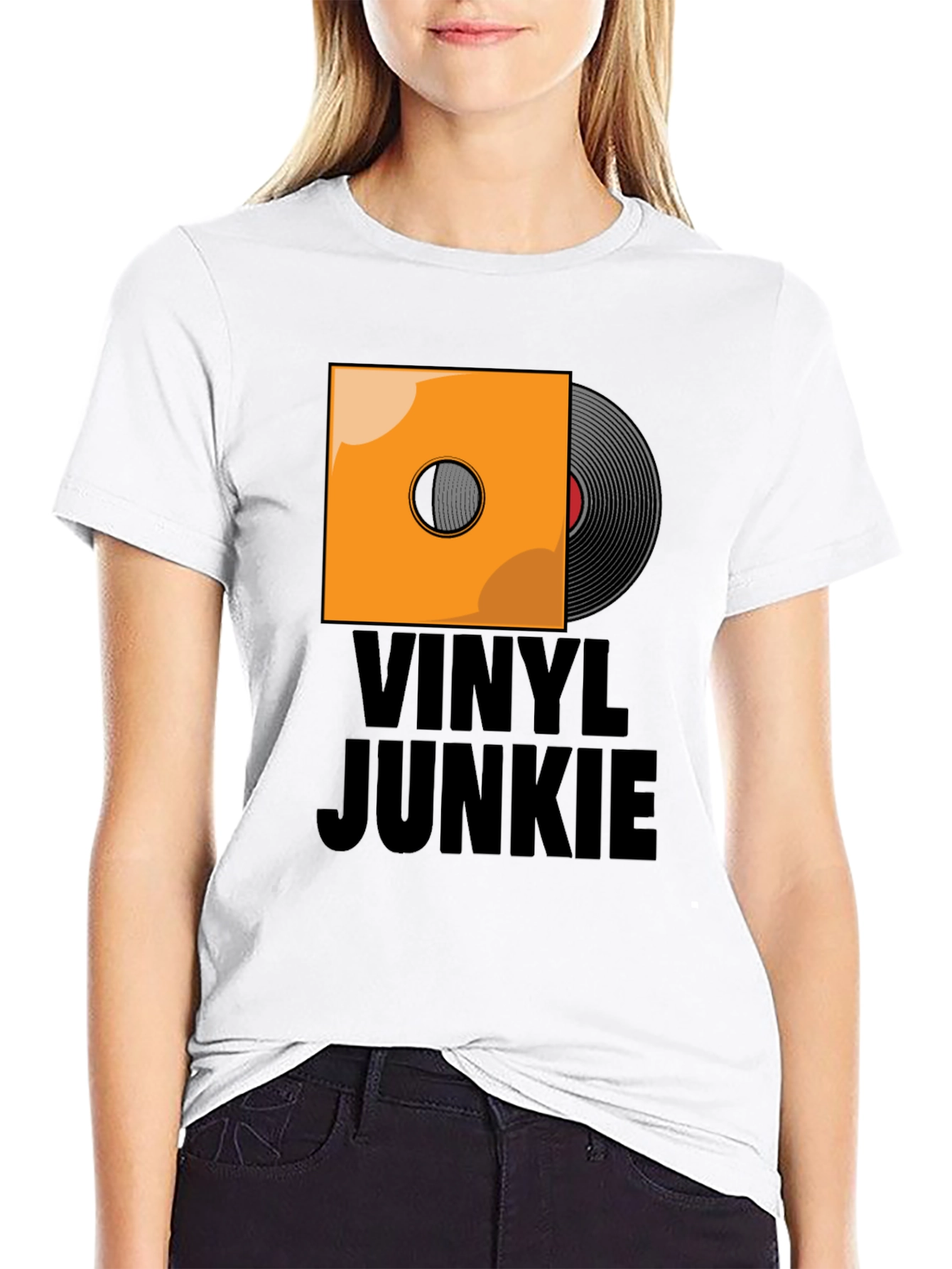 Vinyl Junkie Graphic T-Shirt - Music Lover Tee