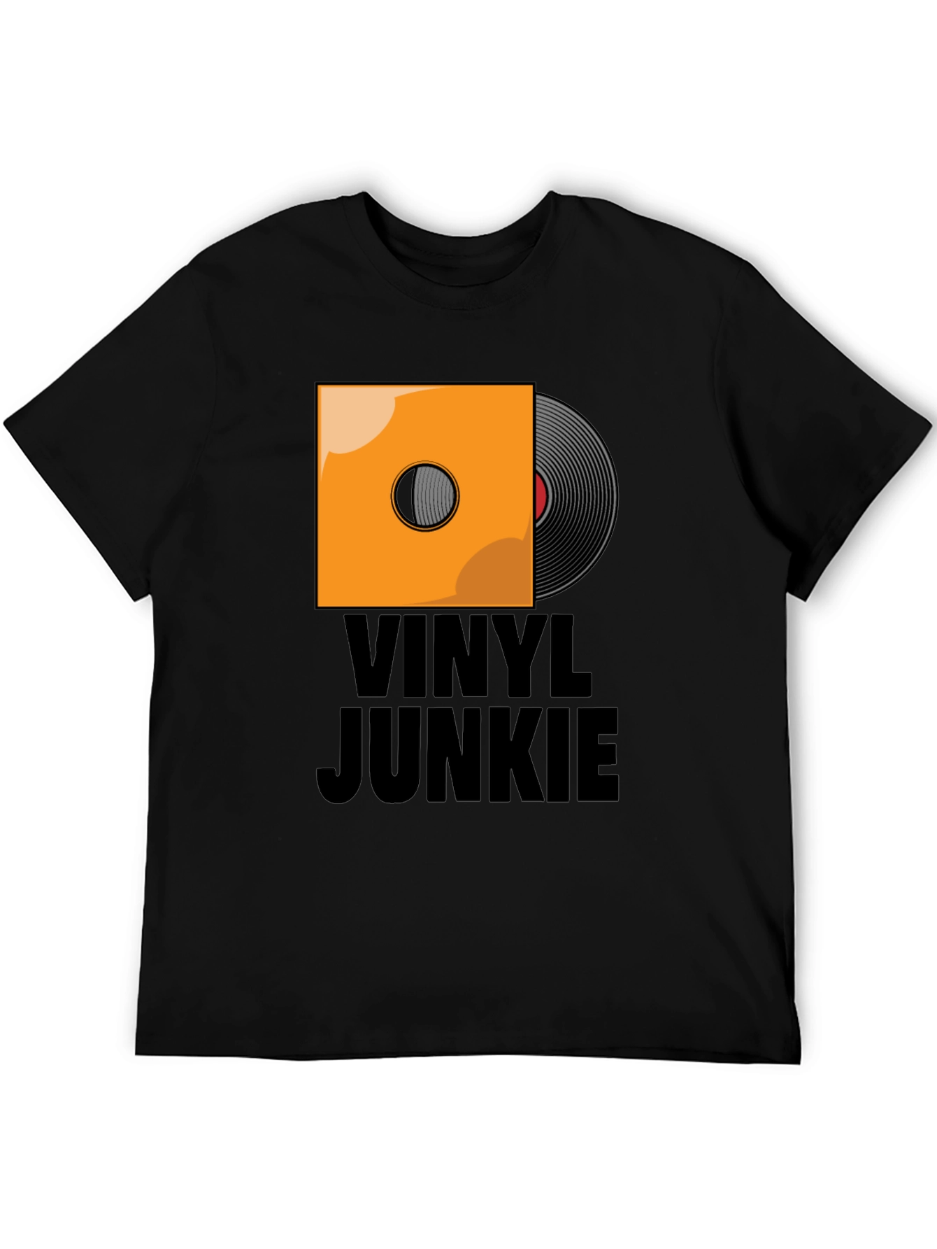 Vinyl Junkie Graphic T-Shirt - Music Lover Tee