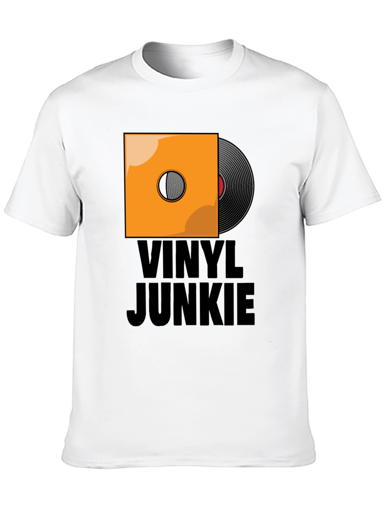 Vinyl Junkie Graphic T-Shirt - Music Lover Tee