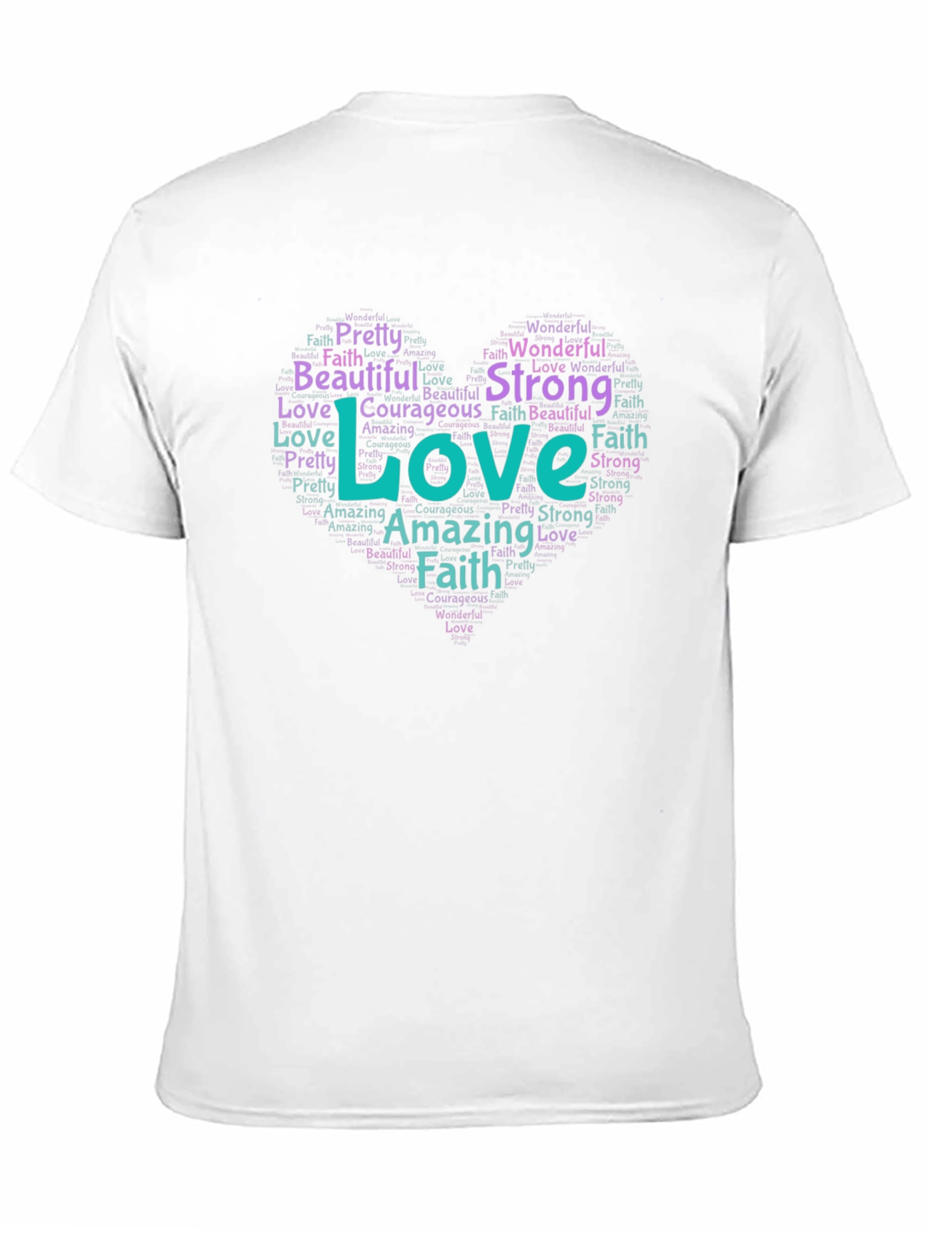 Love Heart Word Art T-Shirt