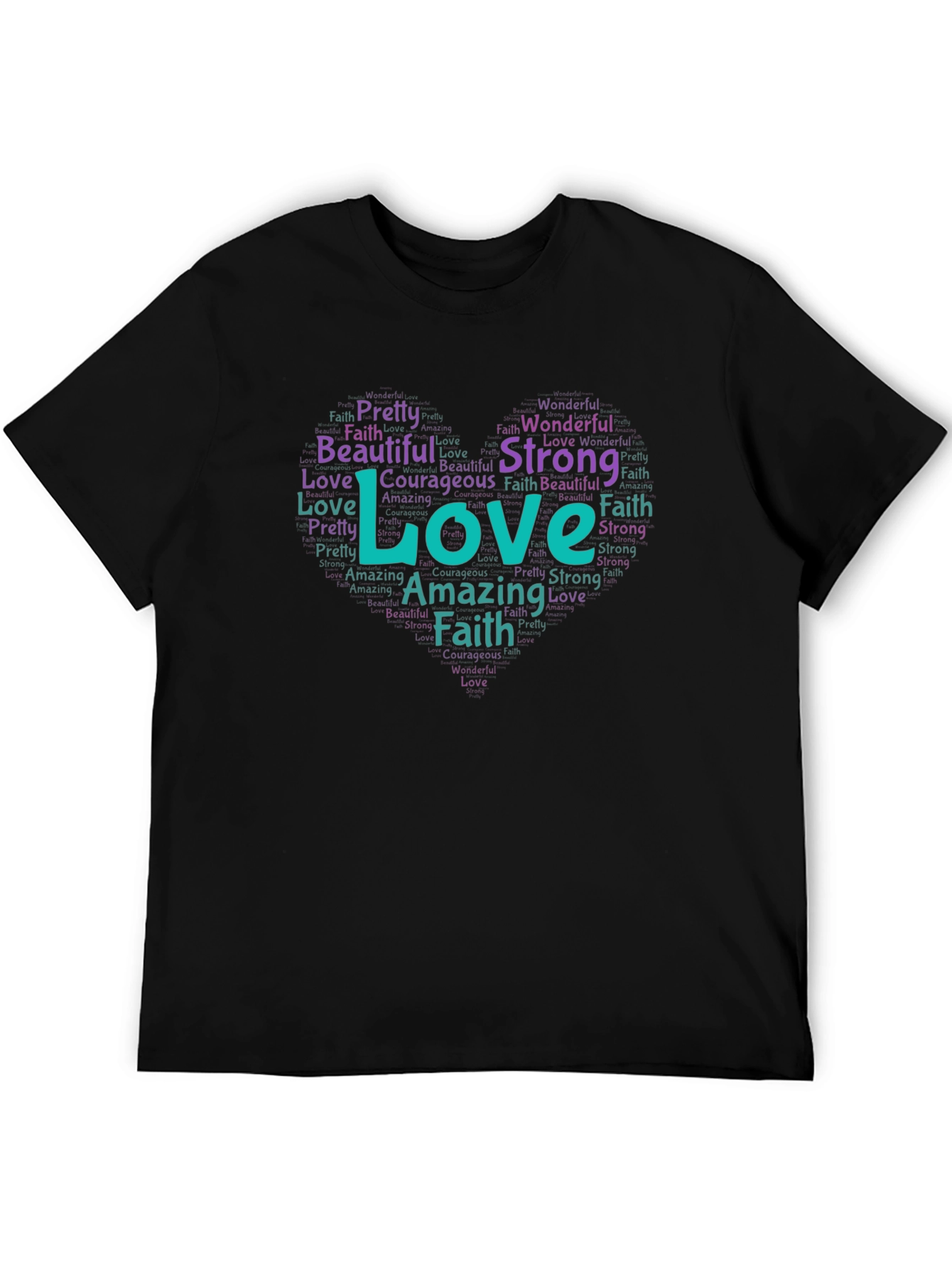 Love Heart Word Art T-Shirt