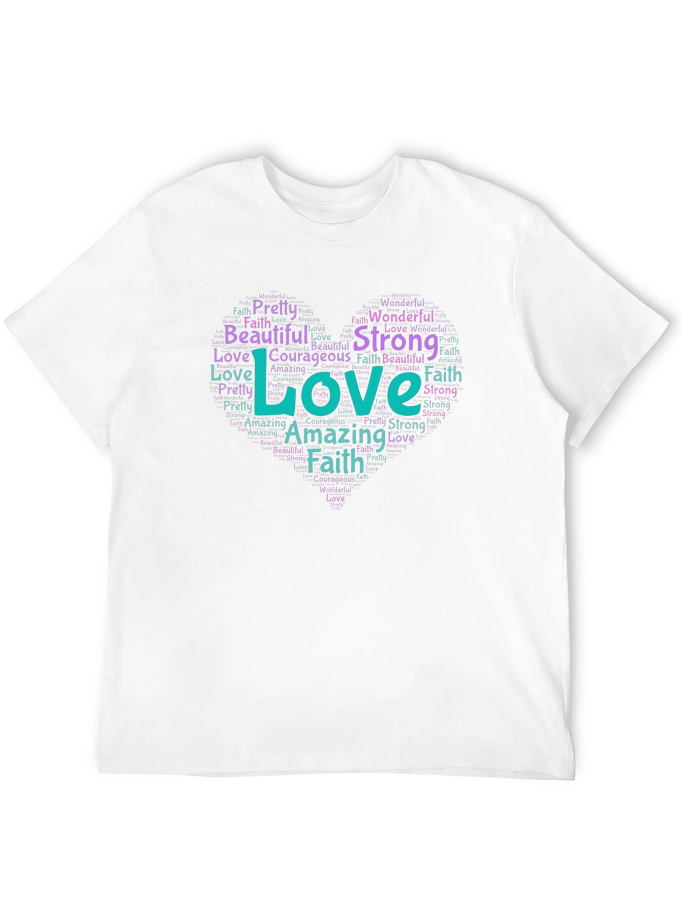 Love Heart Word Art T-Shirt